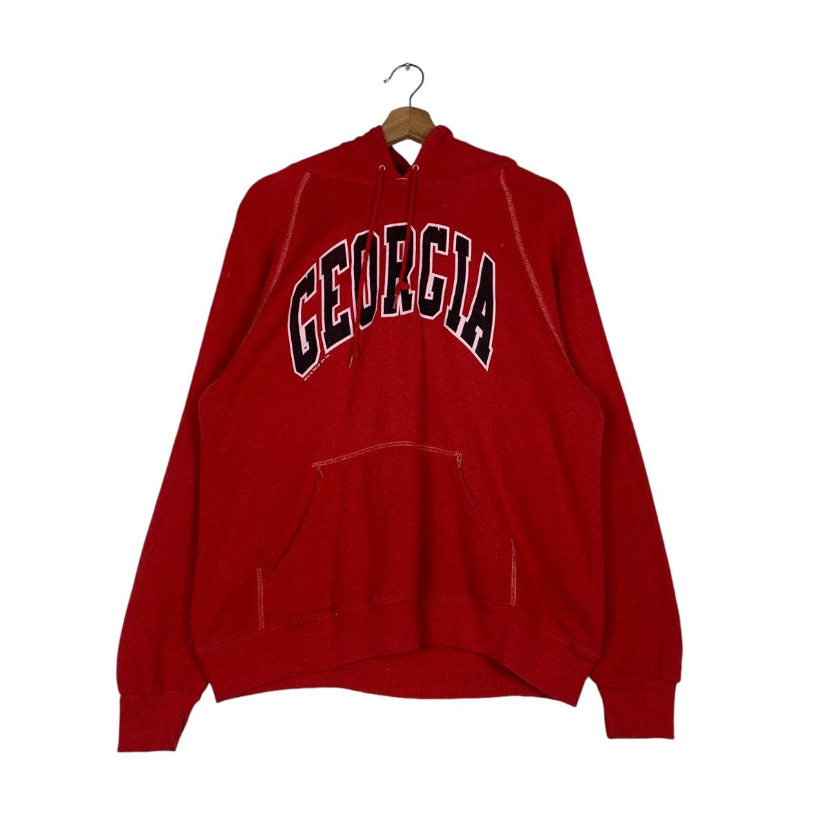 Vintage BASSETT WALKER Georgia Big Logo Pullover Hoodies #1218-C55 Size US L / EU 52-54 / 3 - 7 Thumbnail