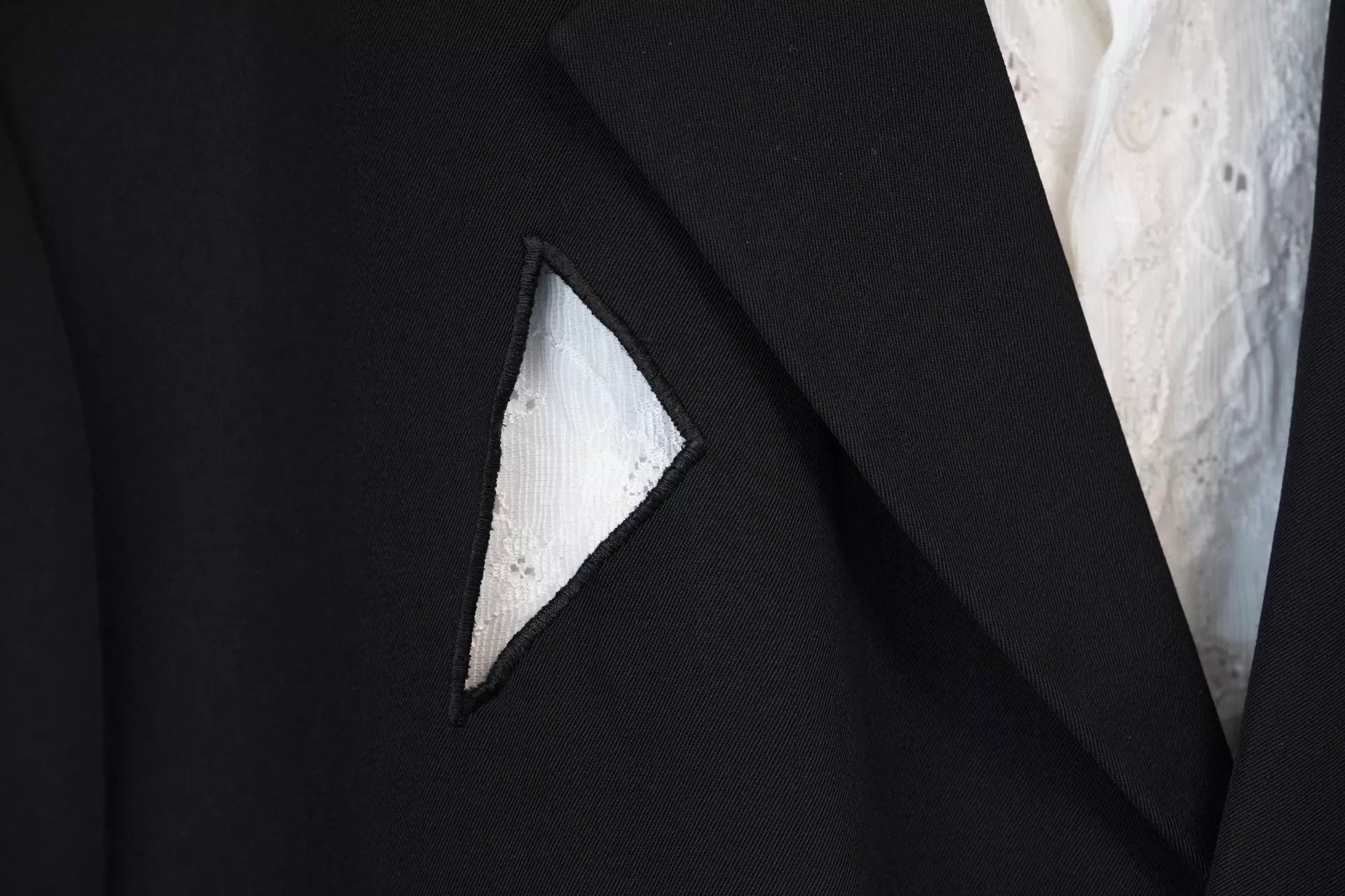 Yohji Yamamoto Yohji Yamamoto 92SS Tri-Panel Cutout Wool Jacket Size US S / EU 44-46 / 1 - 3 Thumbnail