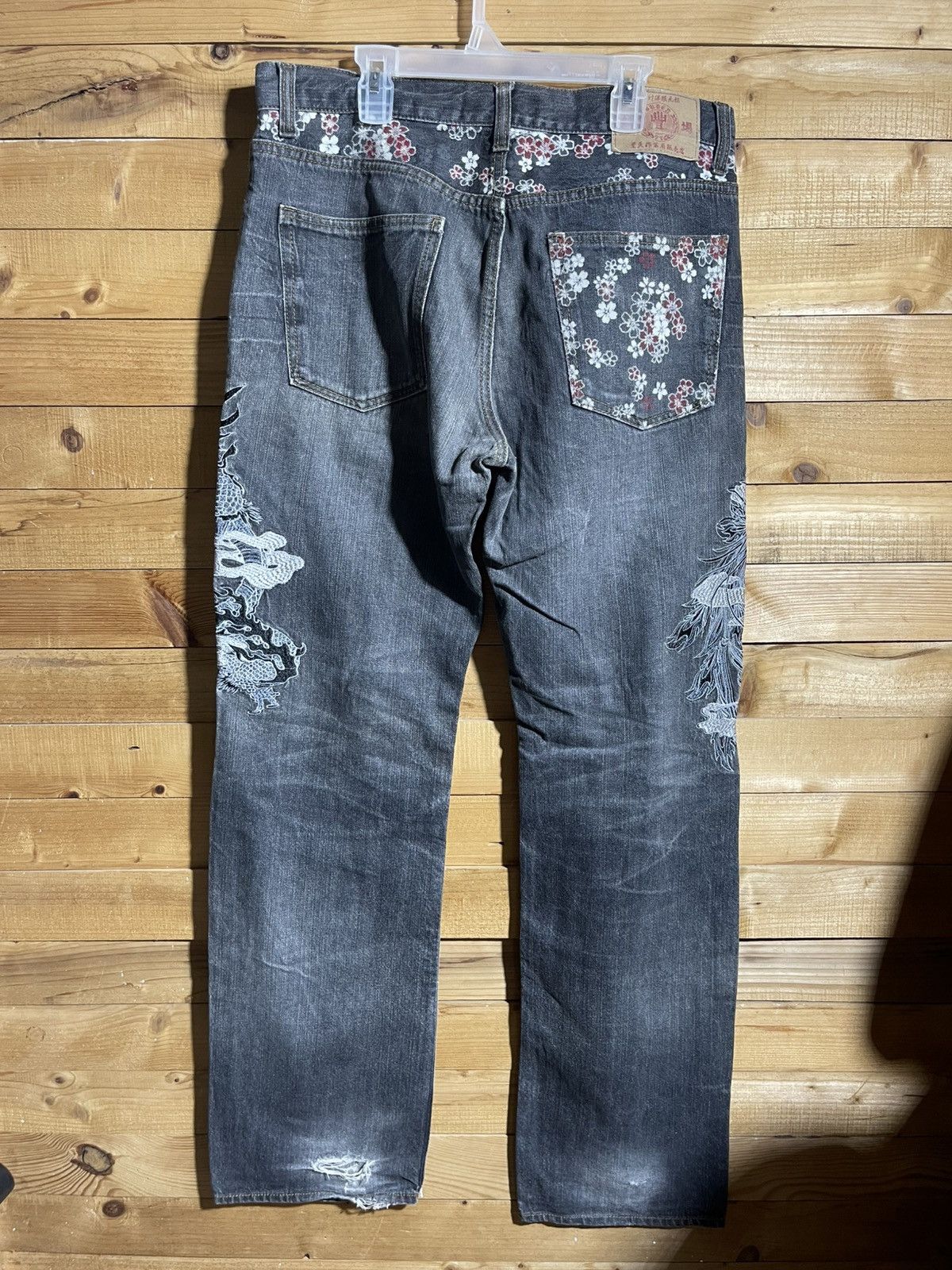 Japanese Brand Vintage buden embroidery distressed jeans Size US 32 / EU 48 - 2 Thumbnail