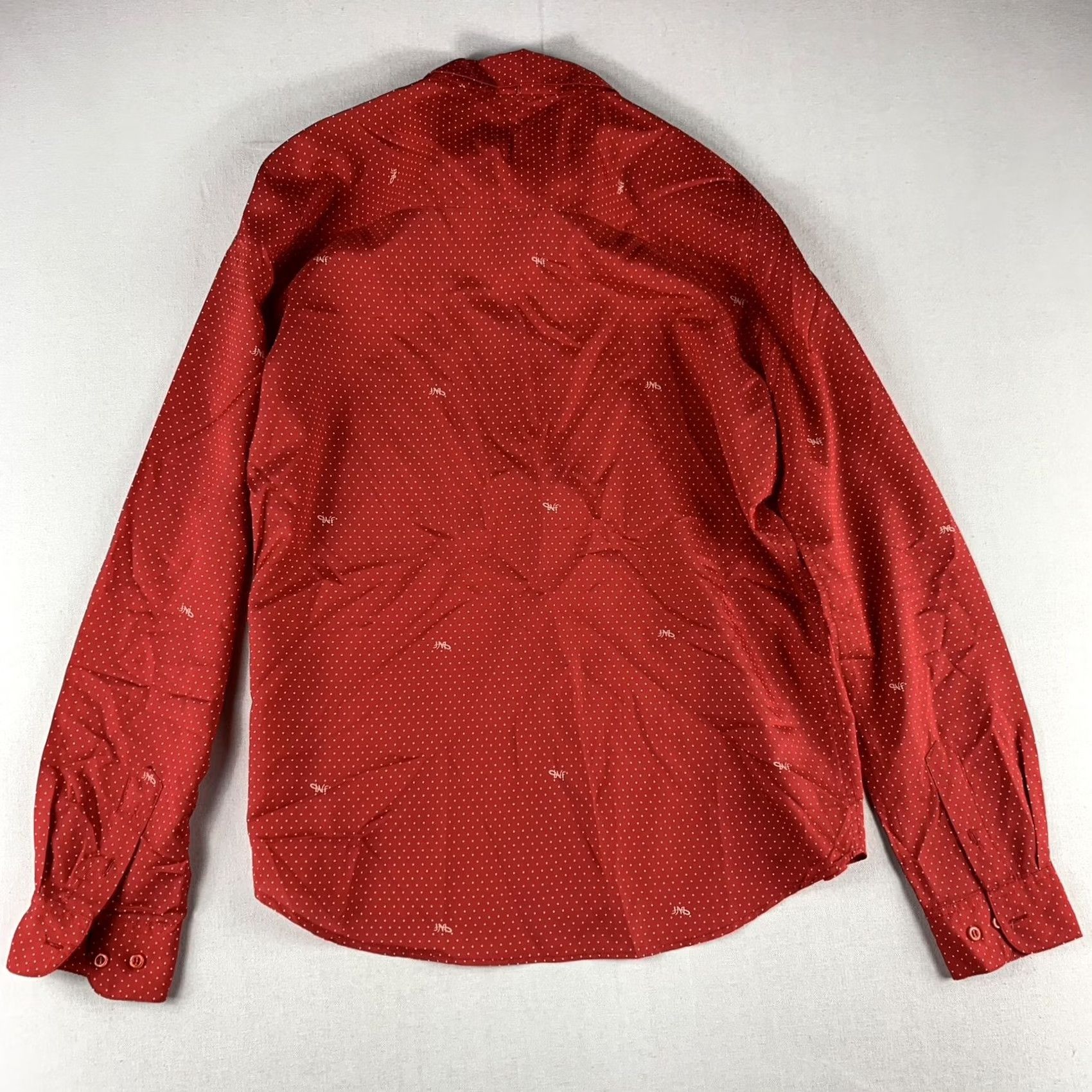 Diane von Furstenberg Diane von Furstenberg Shirt WOMENS SIZE 8 RED COLLAR POLKA DOT BUTTON UP Size M / US 6-8 / IT 42-44 - 6 Thumbnail