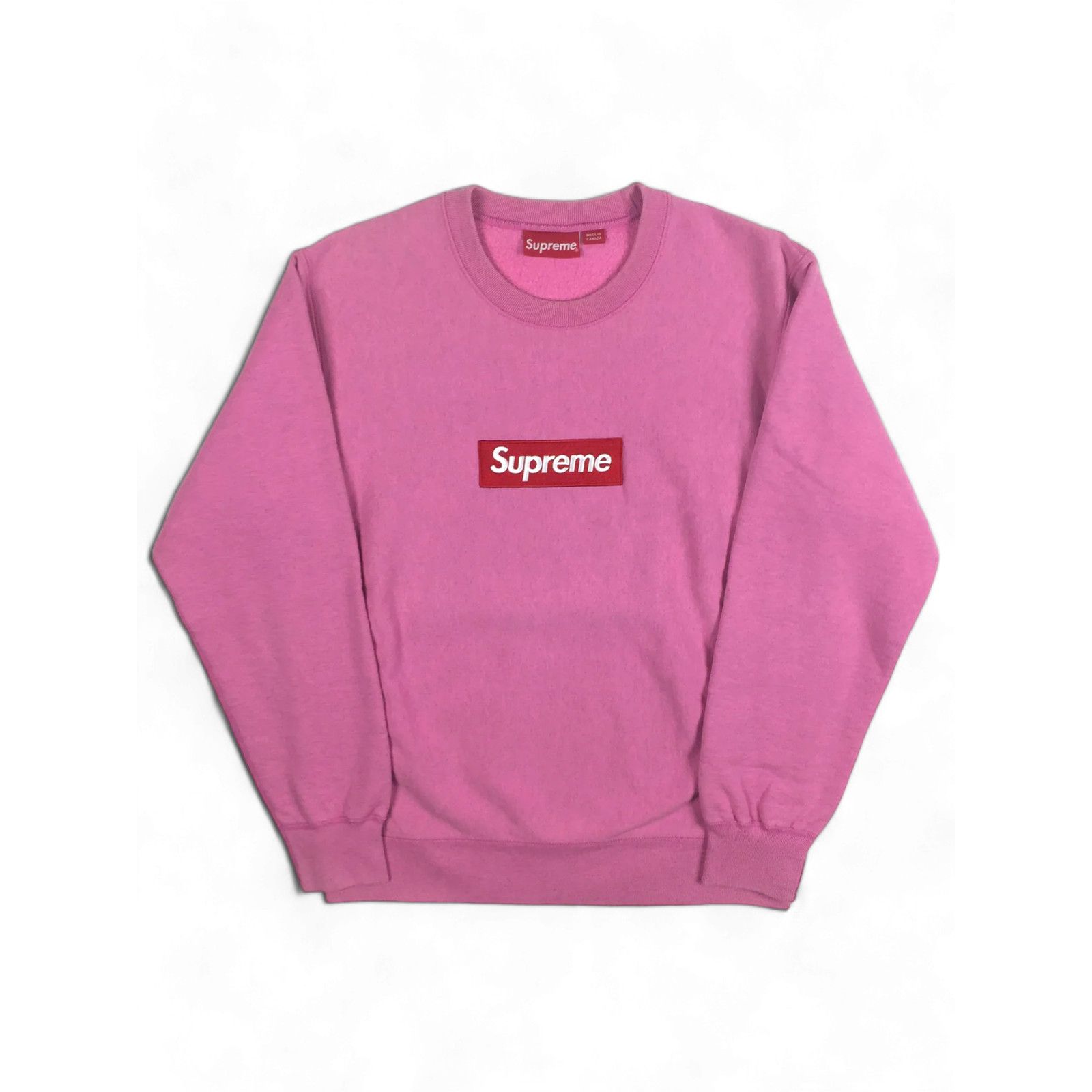 Supreme 2015 Supreme Pink Box Logo Crewneck Size US M / EU 48-50 / 2 - 1 Thumbnail