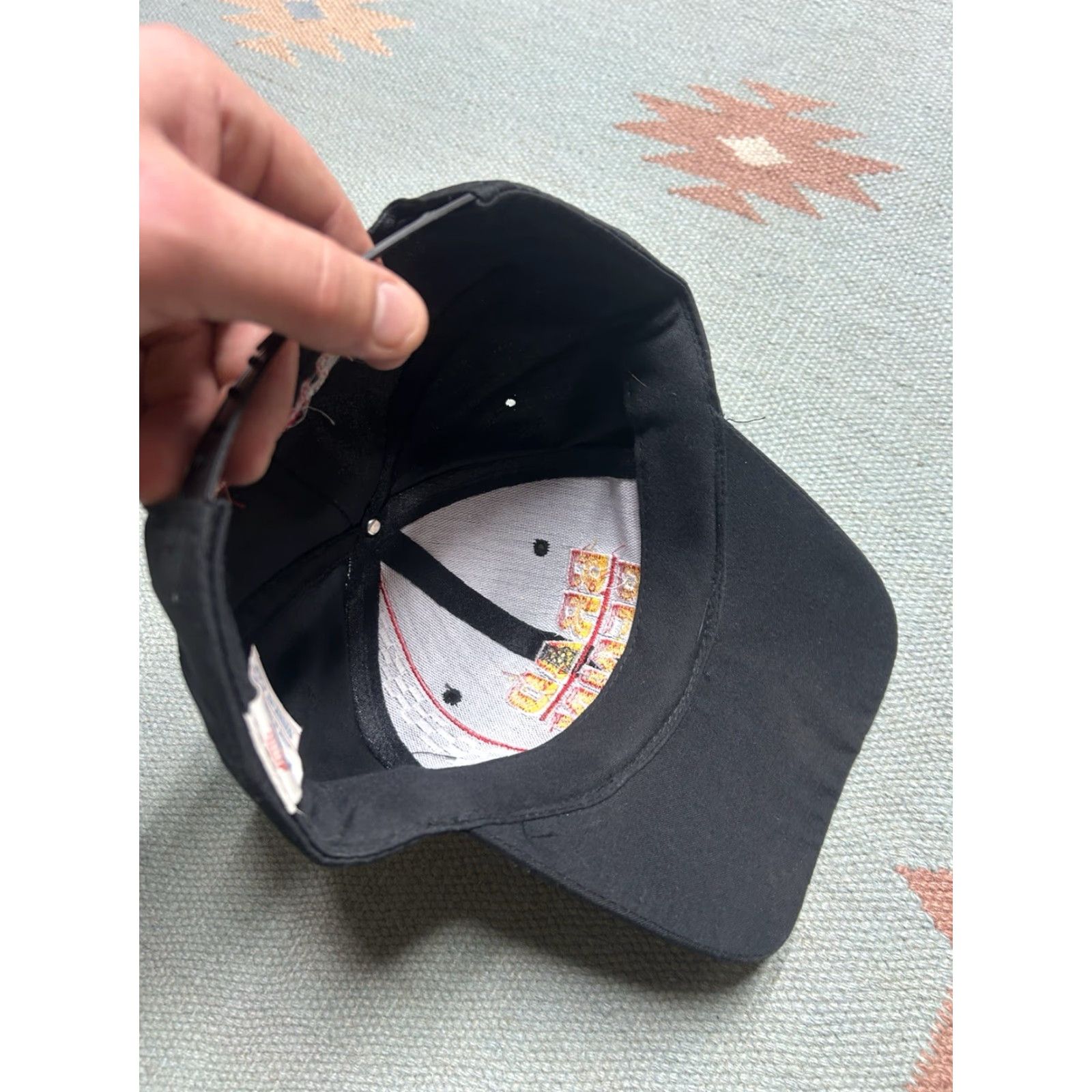 Penn VINTAGE Brad Penn racing oil checkered Black SnapBack hat cap Adjustable Men Unbranded Formula 1 SnapBack Black Mens Size ONE SIZE - 7 Thumbnail