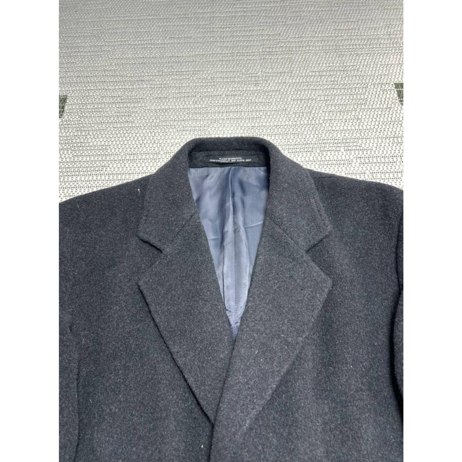 Vintage John Weitz Coat 44 Black Cashmere Notch Lapel Single Vent Casual Winter Mens Size US S / EU 44-46 / 1 - 3 Thumbnail