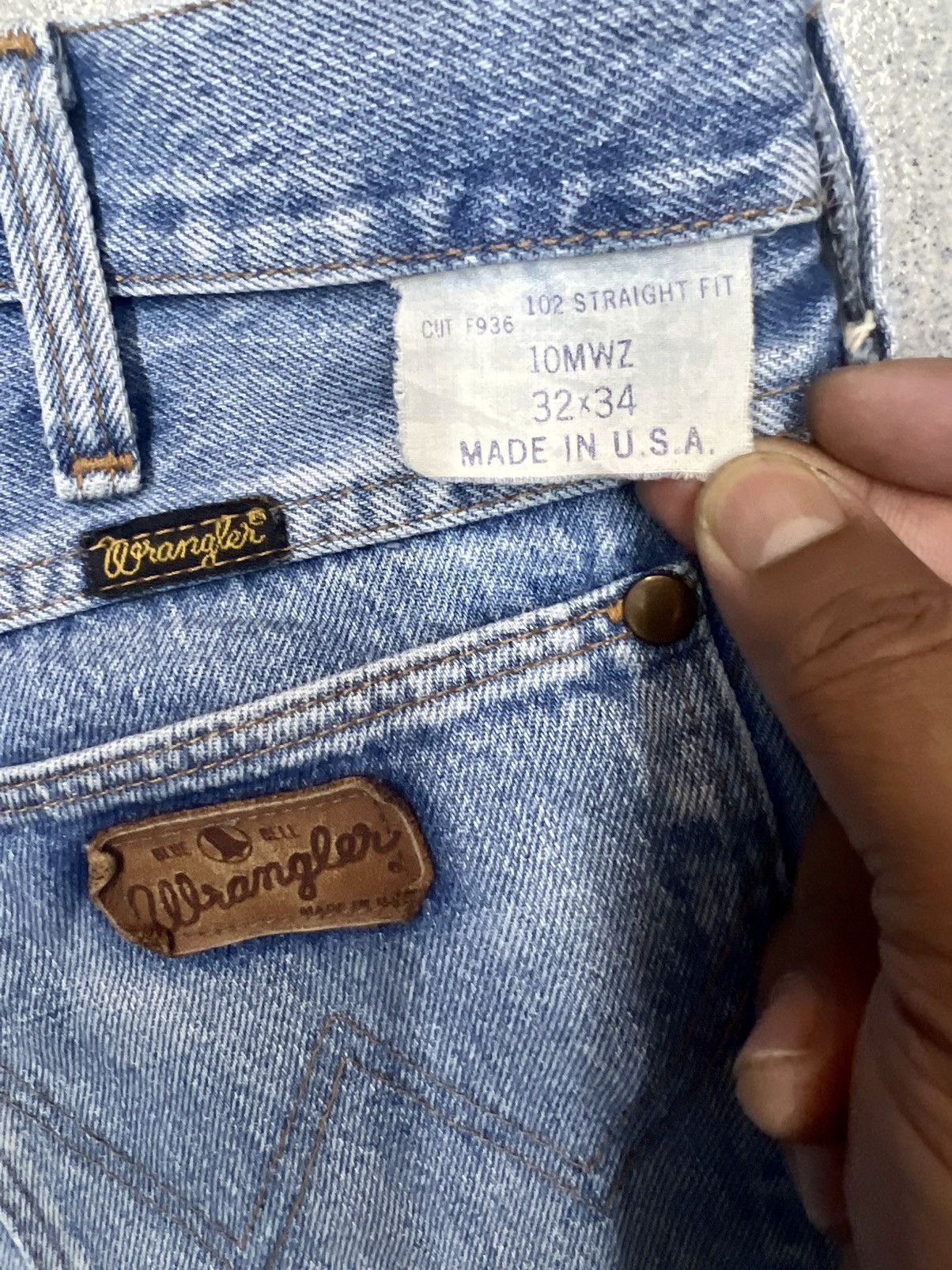 Vintage × Wrangler VINTAGE 40s WRANGLER 10MWZ BLUE BELL DENIM Size US 32 / EU 48 - 15 Thumbnail