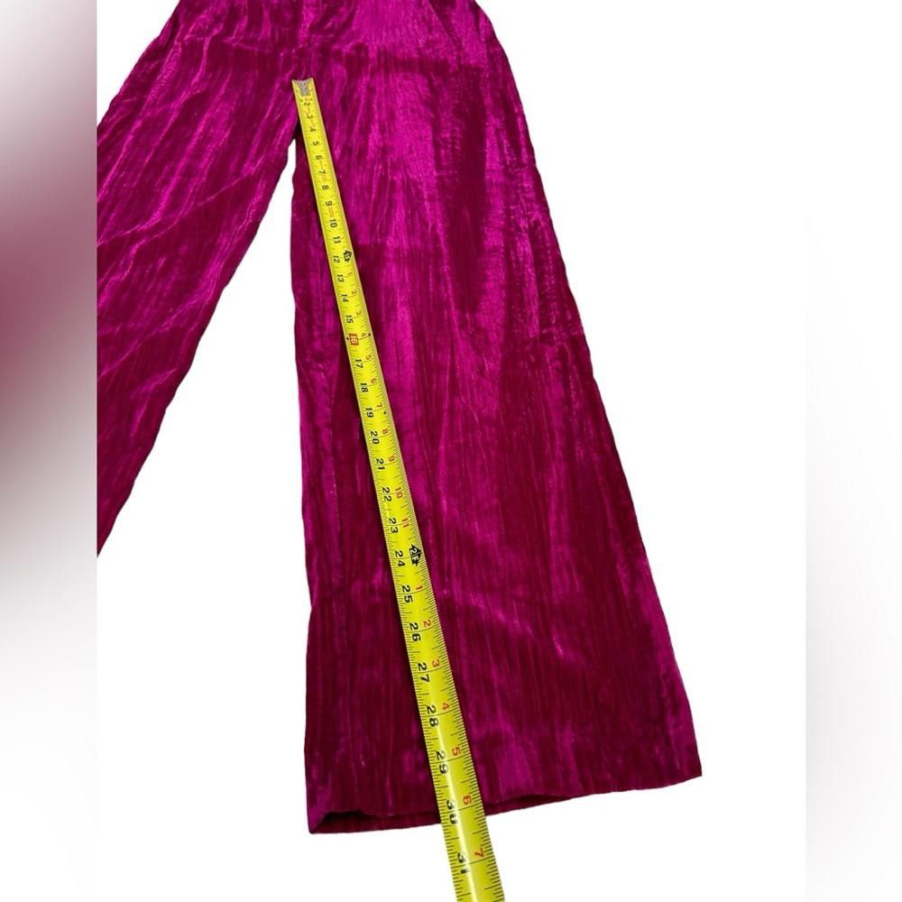 Topshop Topshop l Pink Crinkled Velvet Pant Suit Size 2/4 Size S / US 4 / IT 40 - 8 Thumbnail