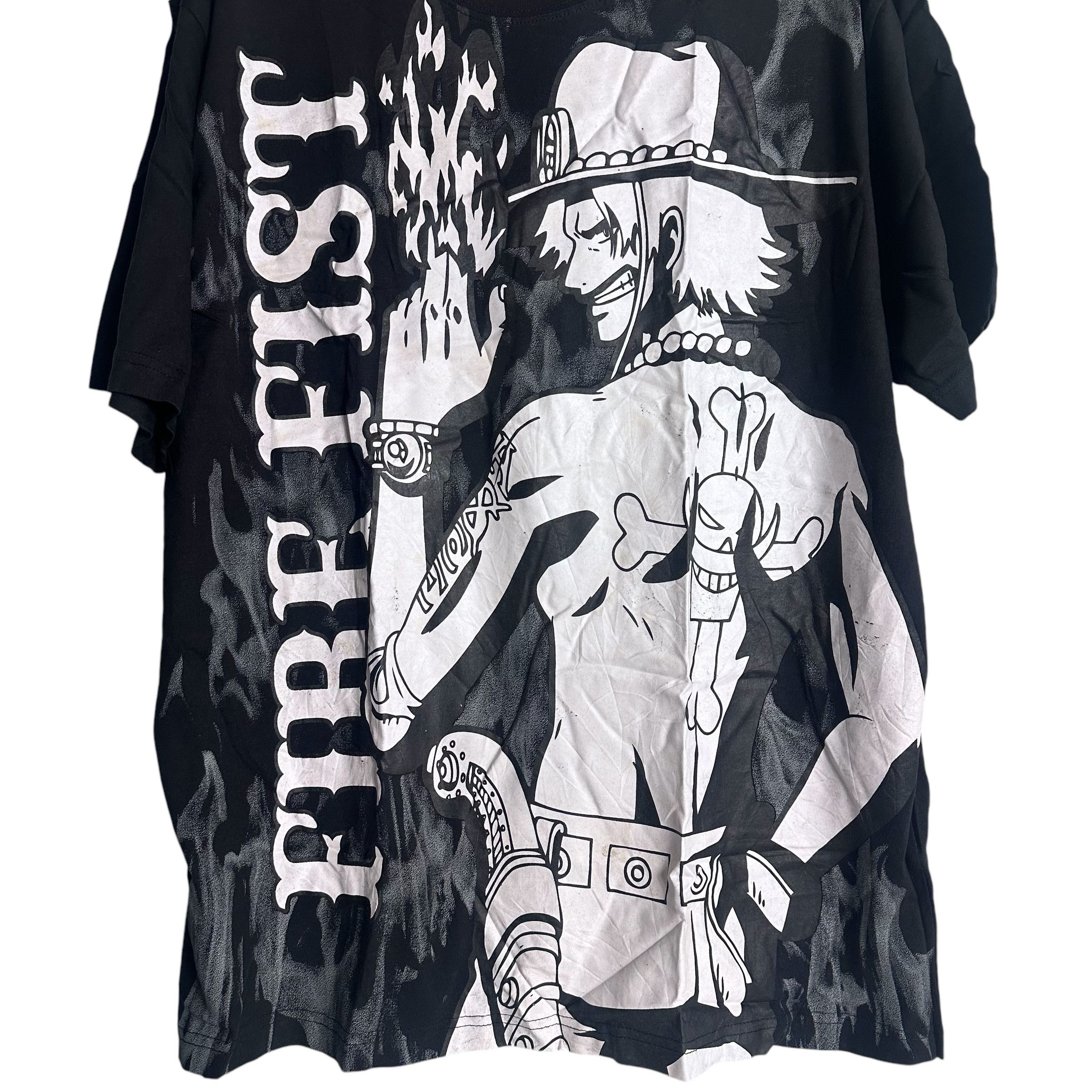 One Piece 🔥RARE🔥One Piece Portgas D Ace OVP Anime T-shirt Size US XXL / EU 58 / 5 - 2 Thumbnail