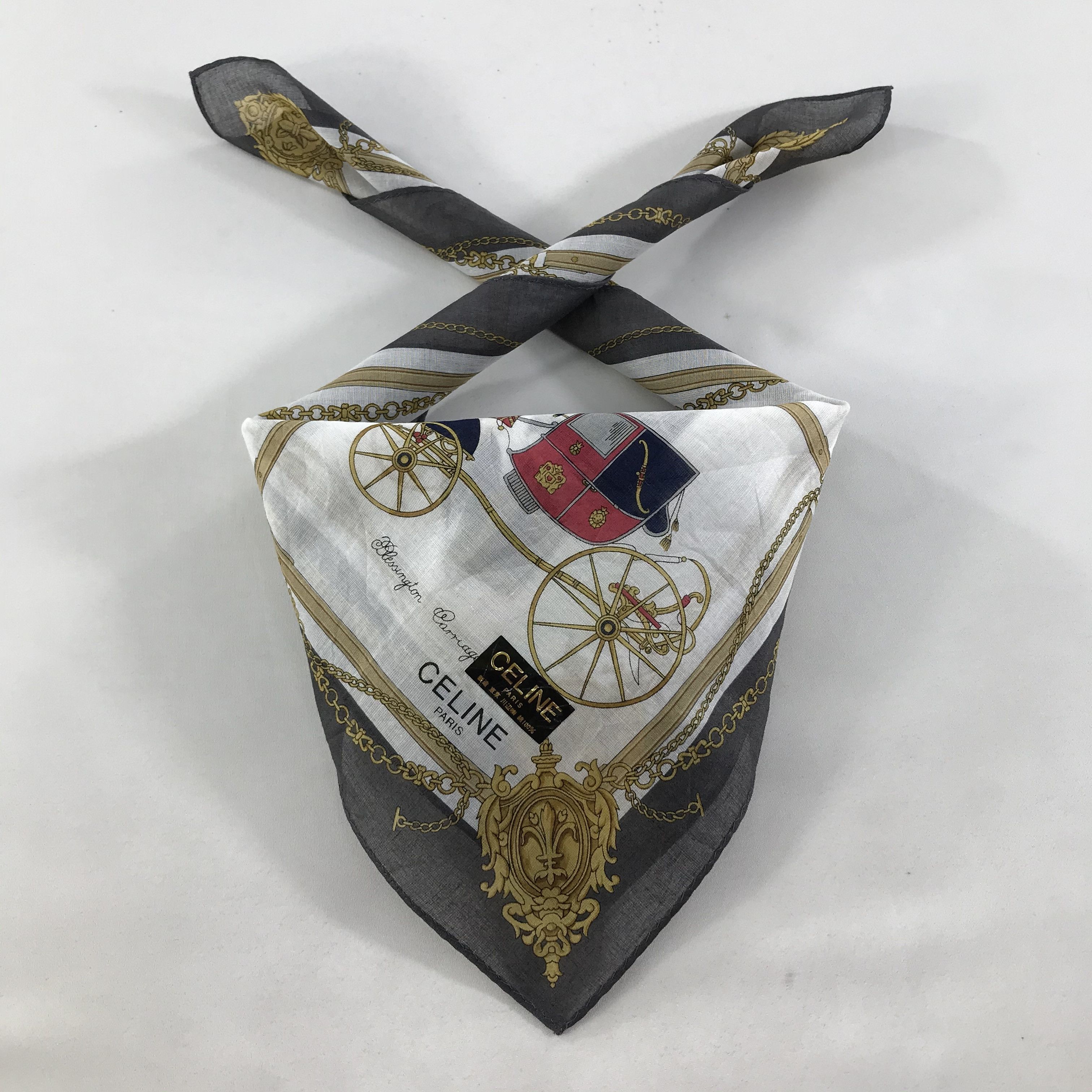 Celine × Vintage Celine Bandana / Handkerchief / Neckerchief - S1607 Size ONE SIZE - 3 Thumbnail