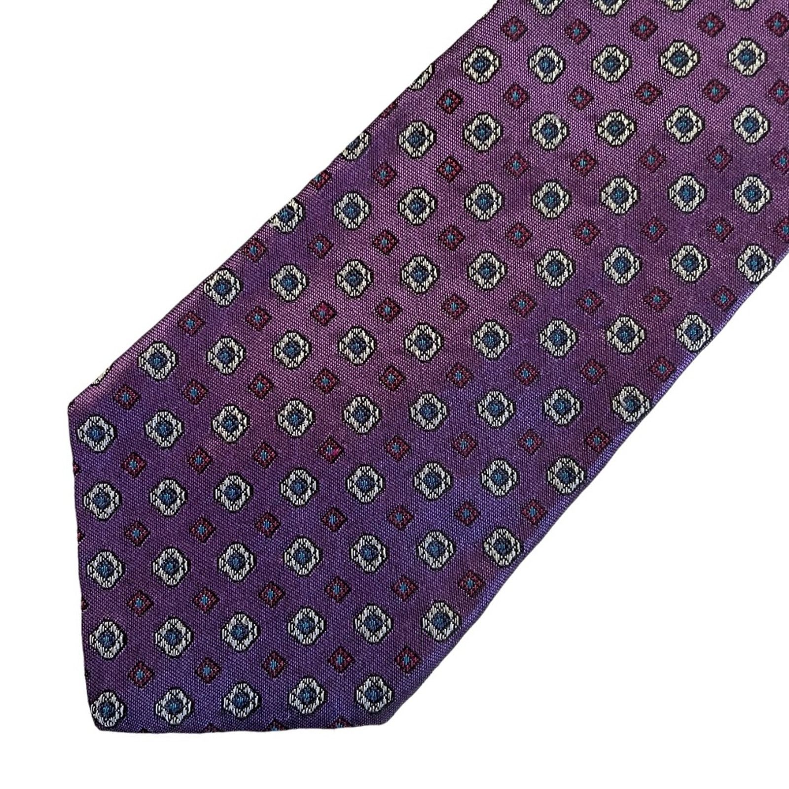 Liberty × Vintage Vintage Liberty of London Purple Foulard Silk Necktie Tie Size ONE SIZE - 9 Thumbnail