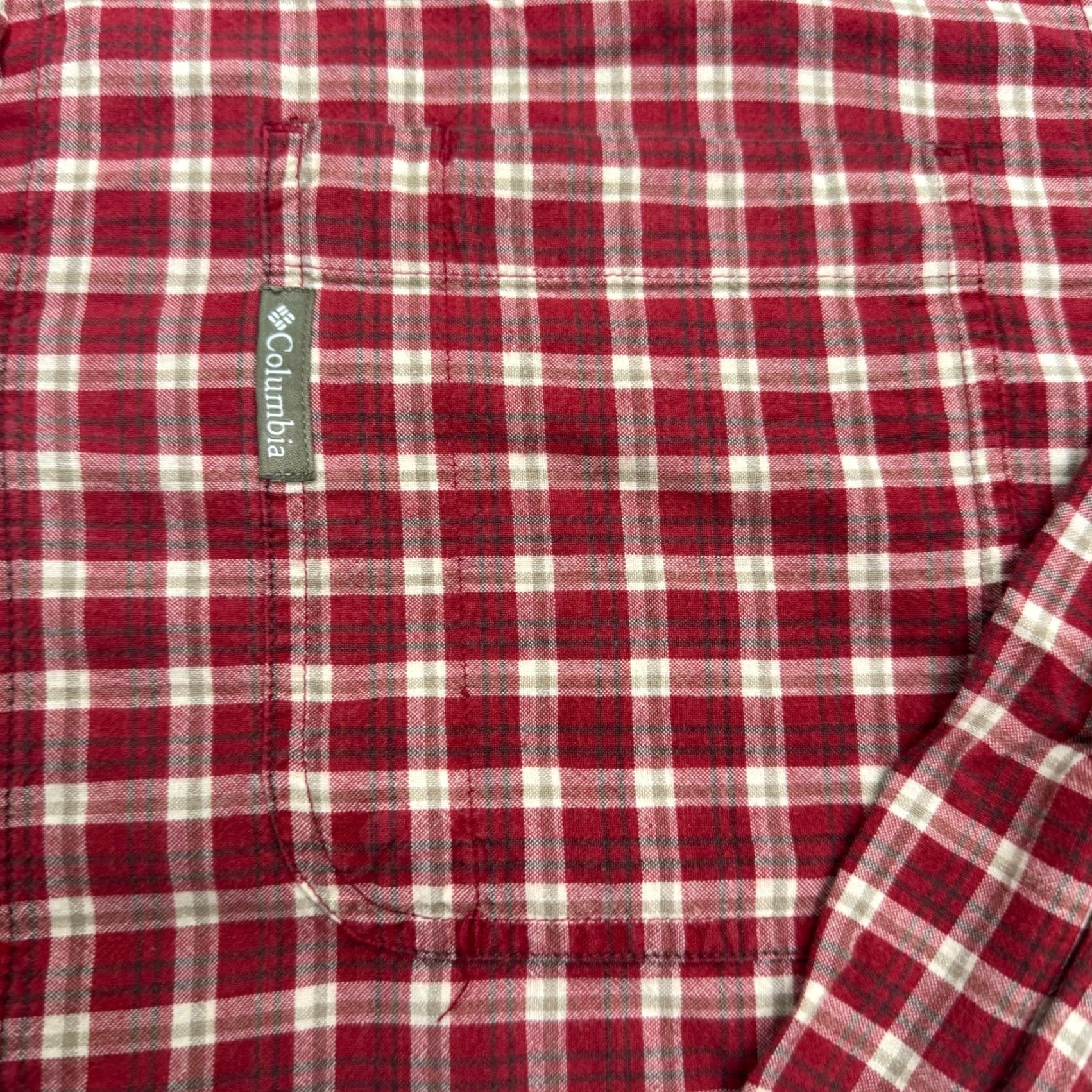Vintage Columbia Shirt Adult Large Red Plaid Cotton Long Sleeve Button-Up Pockets Outdoor Casual Camp Mens Size US L / EU 52-54 / 3 - 6 Thumbnail