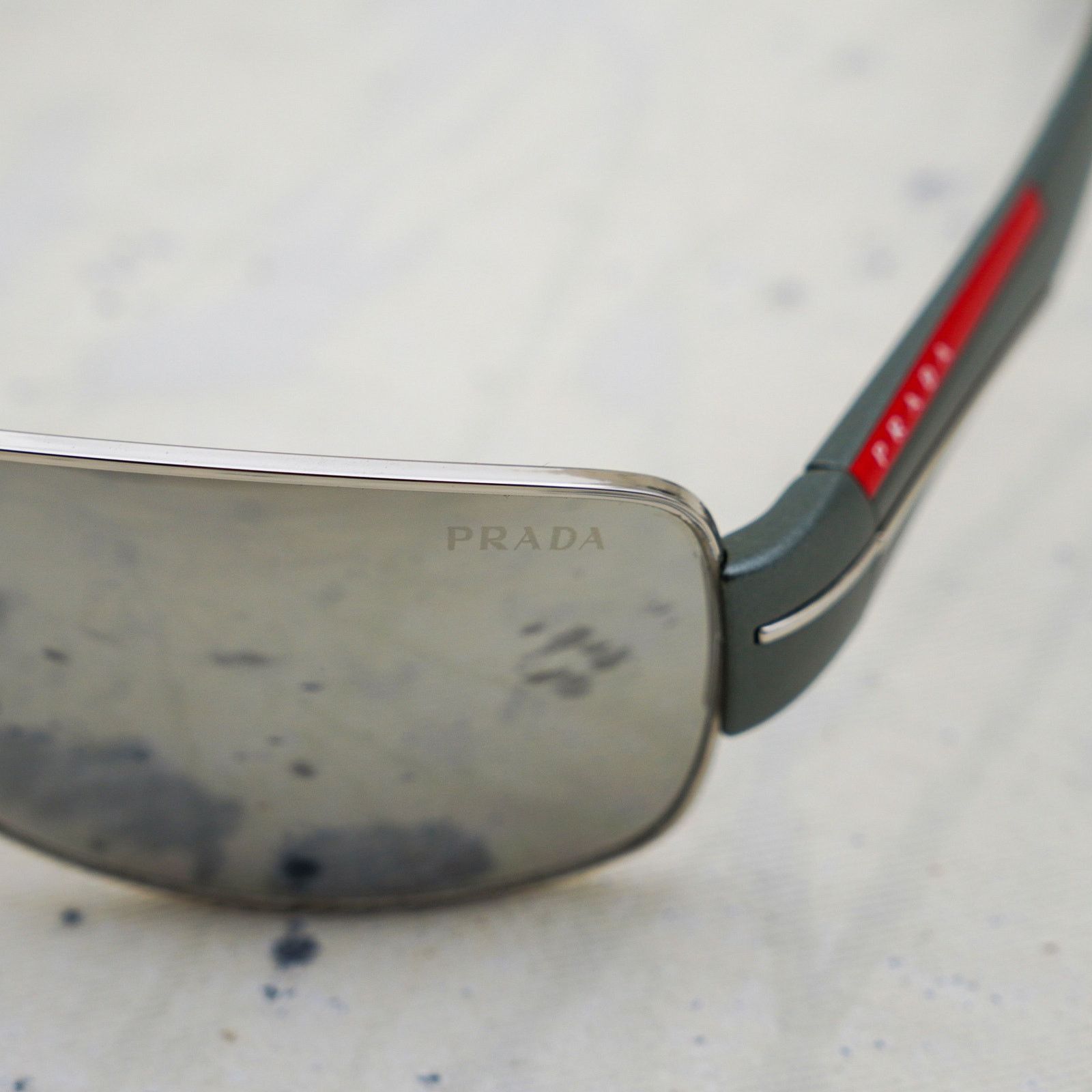 Prada Prada linea rossa sps 53n silver aviator sport sunglasses Size ONE SIZE - 5 Thumbnail