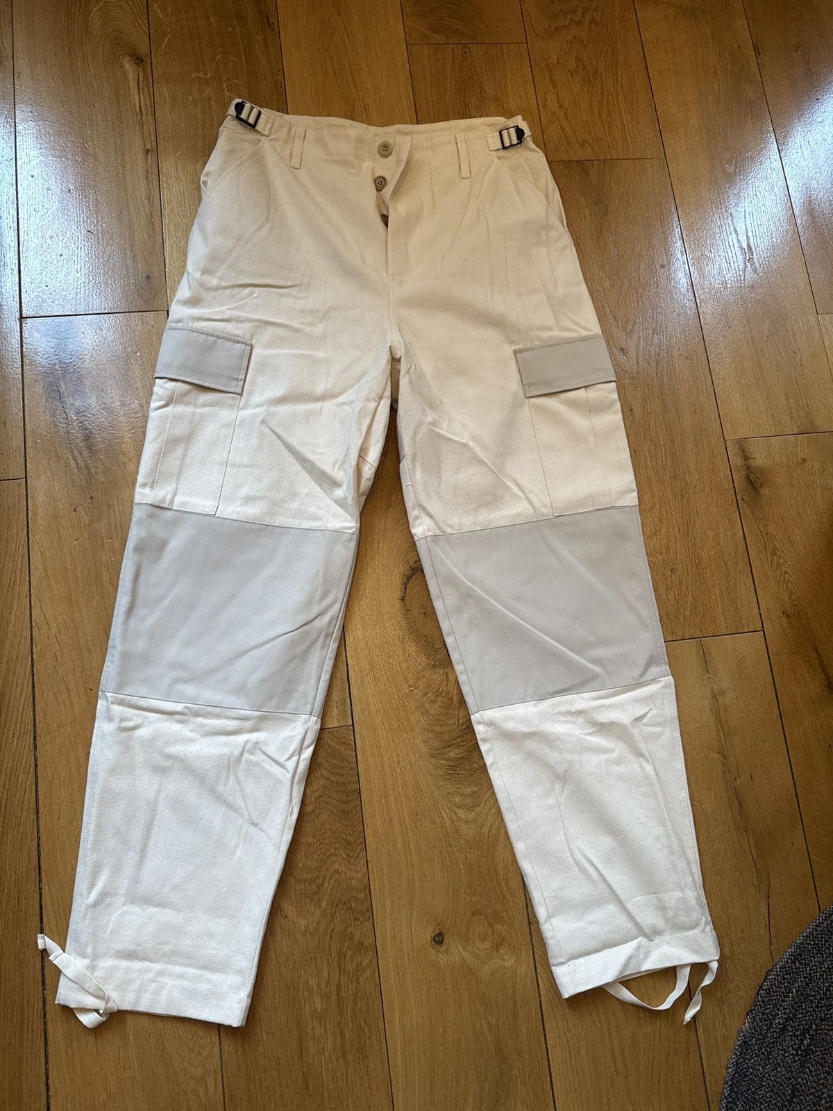 Drole De Monsieur White and gray cargo pant Size US 32 / EU 48 - 3 Thumbnail
