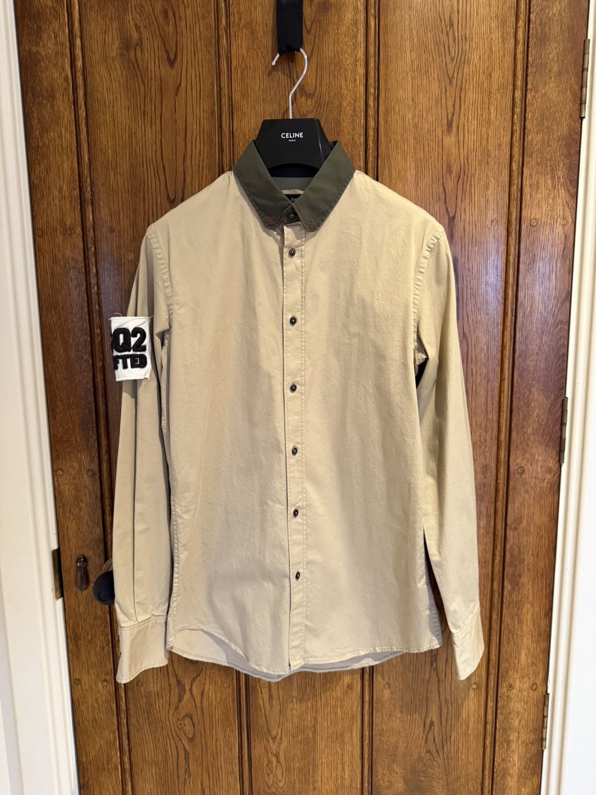 Dsquared2 FW12 Dsquared2 tan patch logo army shirt khaki 48 M L rare Size US M / EU 48-50 / 2 - 1 Thumbnail
