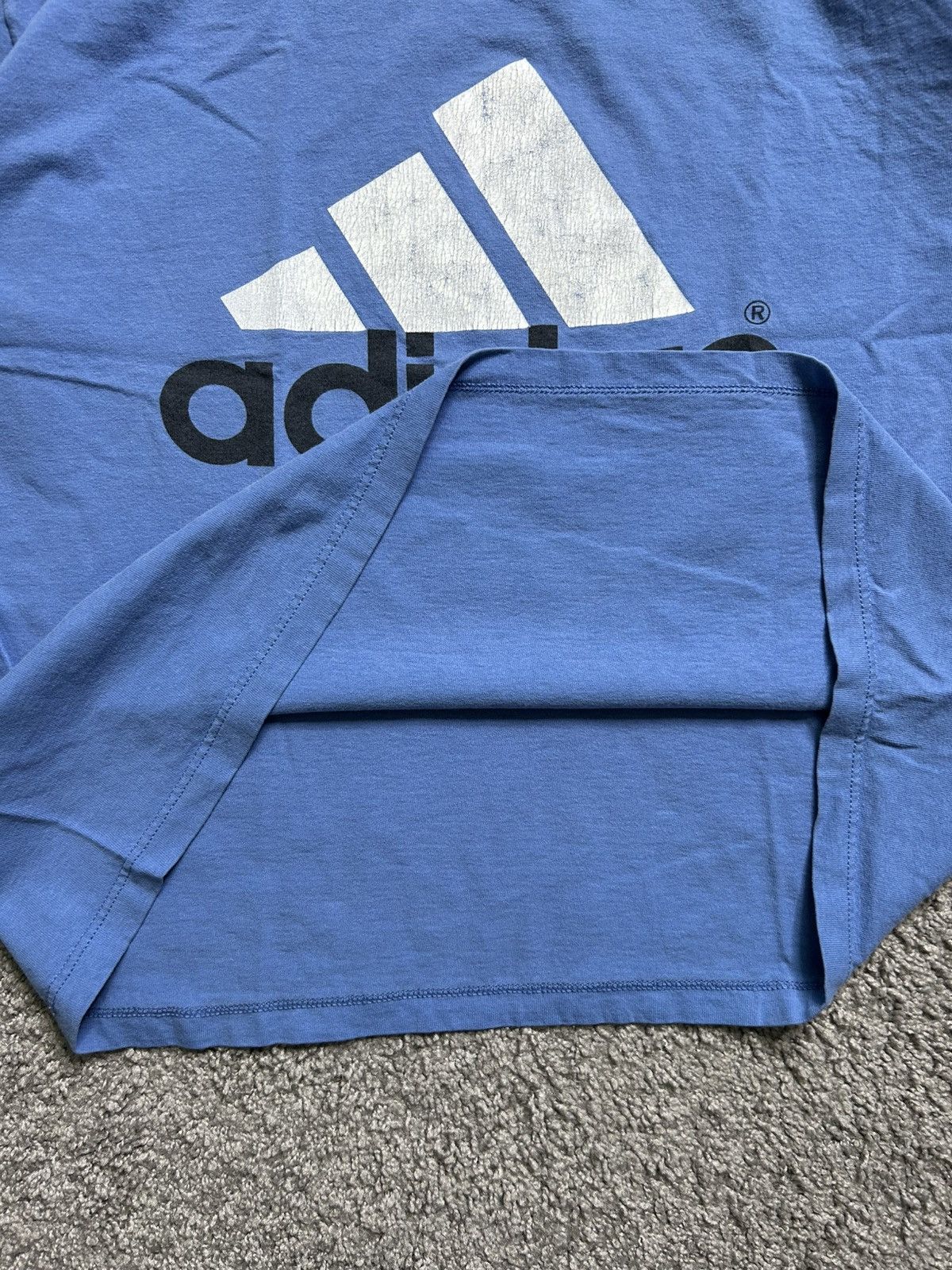 Adidas × Vintage Vintage 90s Adidas Logo Tee Made in USA Size US XL / EU 56 / 4 - 3 Thumbnail
