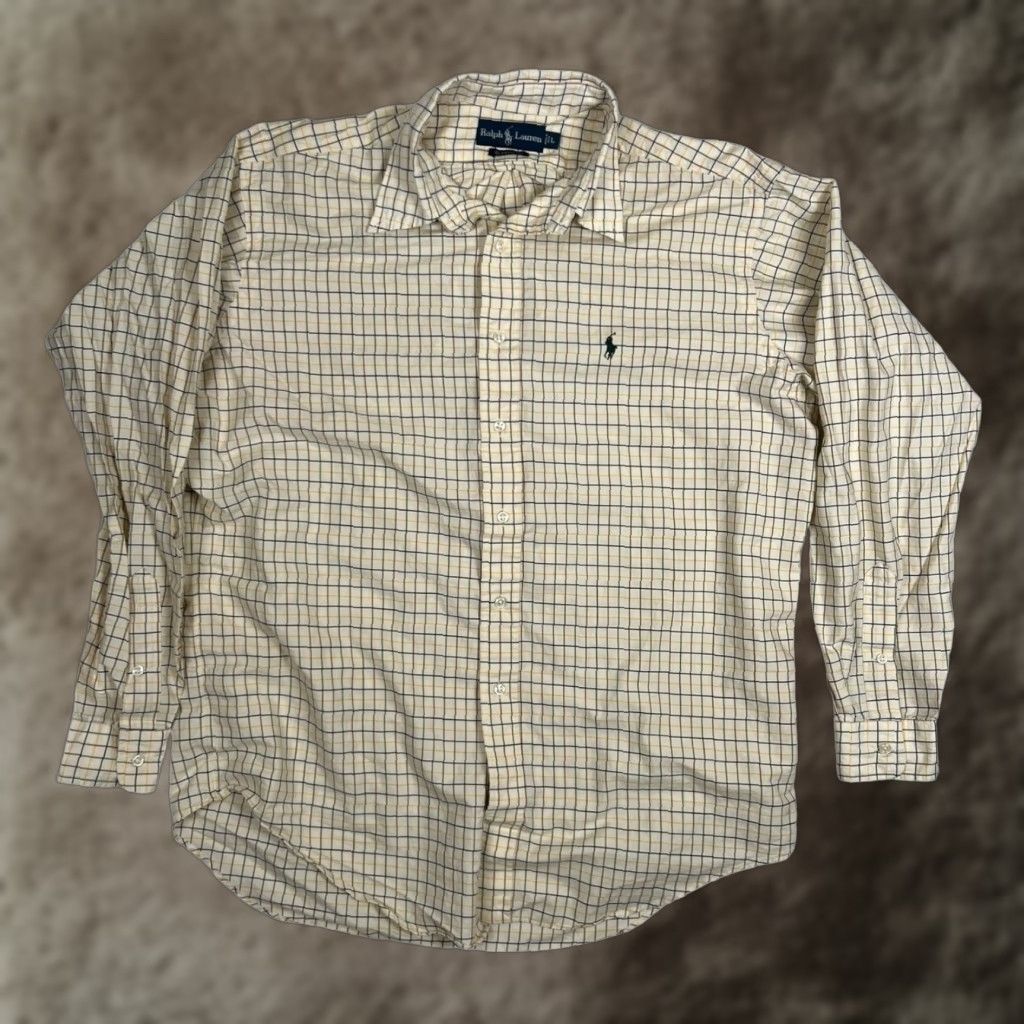 Polo Ralph Lauren Polo Ralph Lauren Long Sleeve Button Up Shirt Size L Plaid Yellow Mens Classic Preppy Casual Shirt Size US L / EU 52-54 / 3 - 1 Thumbnail
