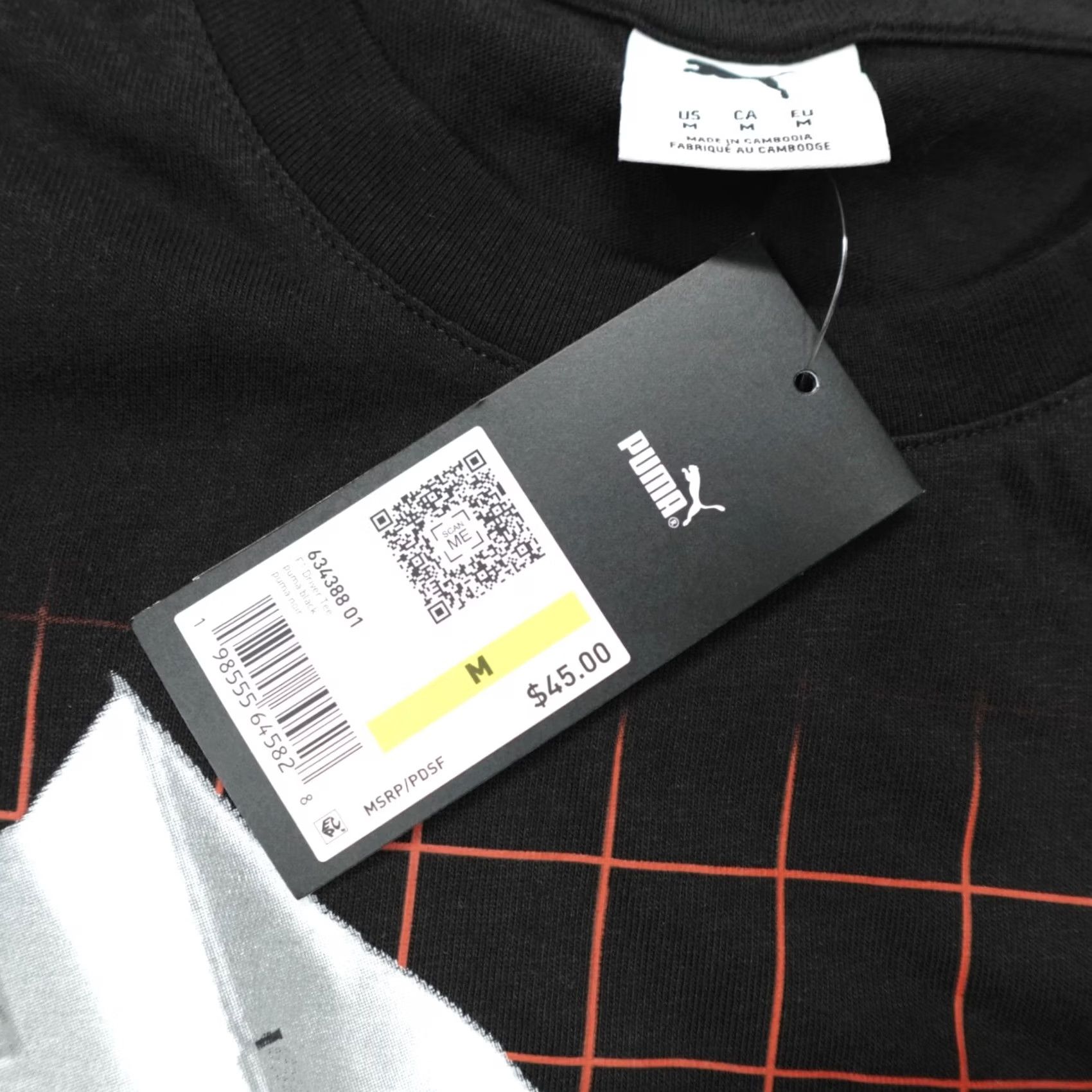 Puma PUMA Formula One F1 Driver Graphic T-Shirt Men's M Short Sleeve Black Size US M / EU 48-50 / 2 - 4 Thumbnail