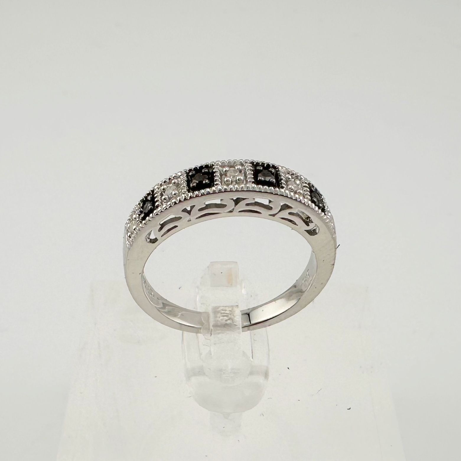 Other Natural Black and White Diamond Band Ring - size 7.25 Size ONE SIZE - 8 Thumbnail