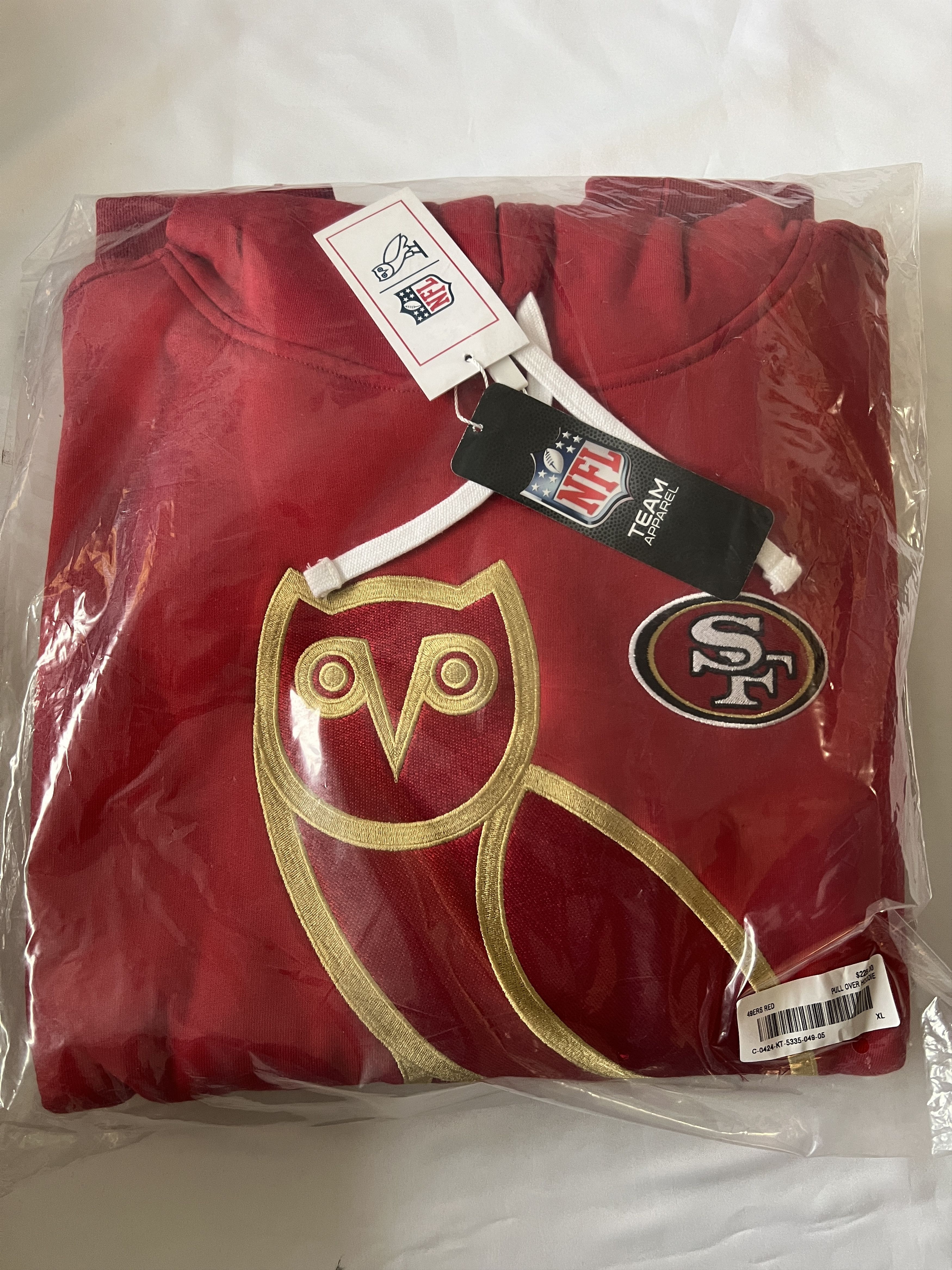 Drake *RARE* OVO x NFL San Francisco 49ers OG Owl Hoodie Size US XL / EU 56 / 4 - 2 Thumbnail