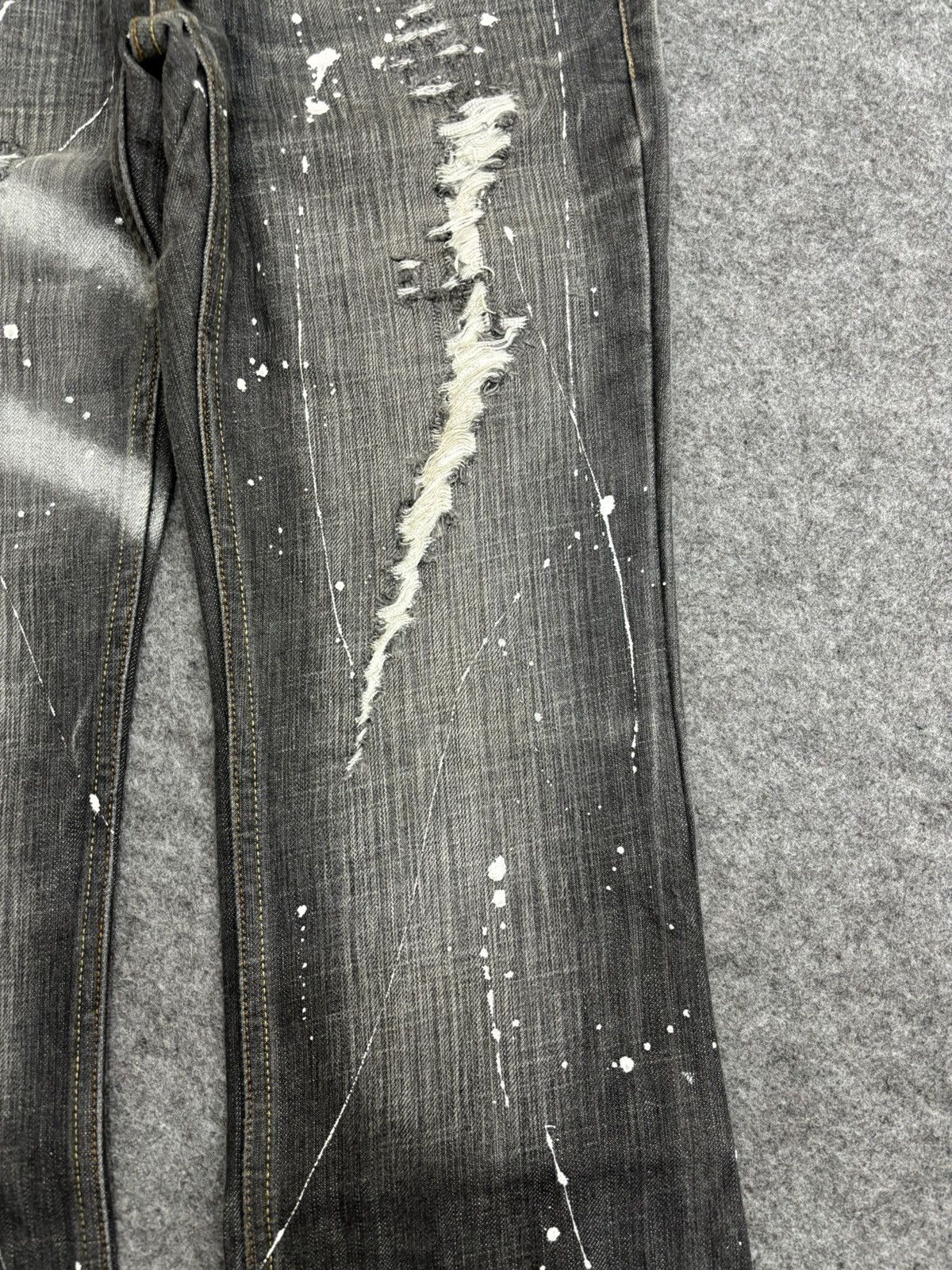 Seditionaries 💥FLARE💥 RHYME Japan Painter Spiky Distressed Denim F566 Size US 28 / EU 44 - 6 Thumbnail