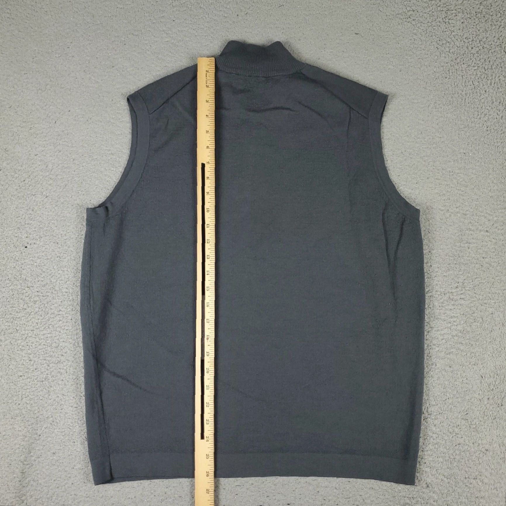 Peter Millar Peter Millar Vest Mens Large Gray Wool 1/4 Zip Pullover Sweater Size US L / EU 52-54 / 3 - 4 Thumbnail