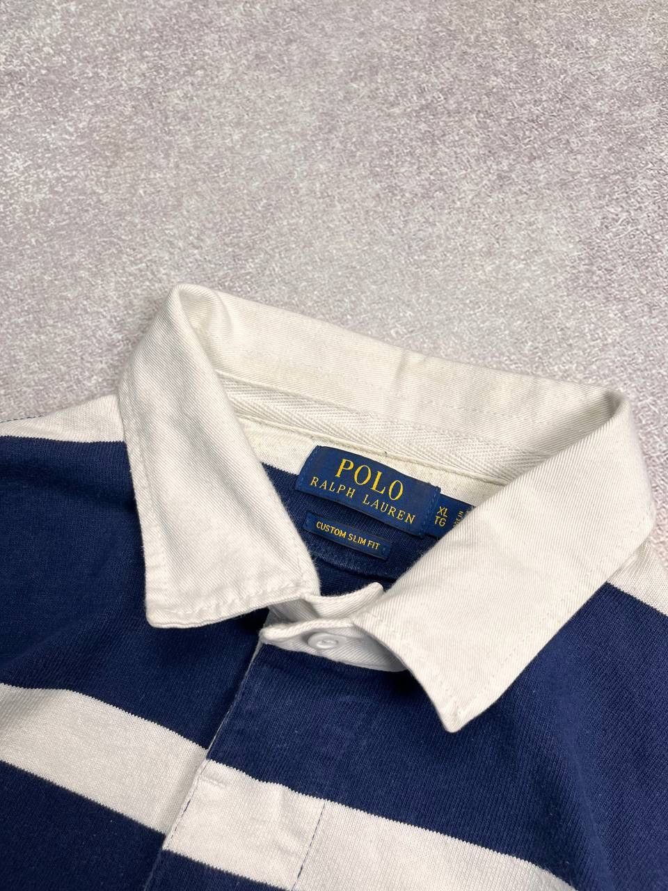 Polo Ralph Lauren × Vintage Vintage Polo Ralph Lauren Striped Boxy Y2K Rugby Shirt XL Size US XL / EU 56 / 4 - 3 Thumbnail