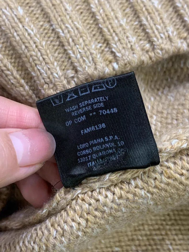 Loro Piana Loro Piana Khaki Color High Collar Cashmere Sweater Size US M / EU 48-50 / 2 - 6 Thumbnail