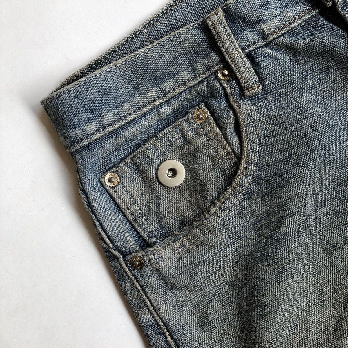 Designer Rework Distressed Dyed Washed Denim Jeans With Multi Pocket Size US 32 / EU 48 - 7 Thumbnail