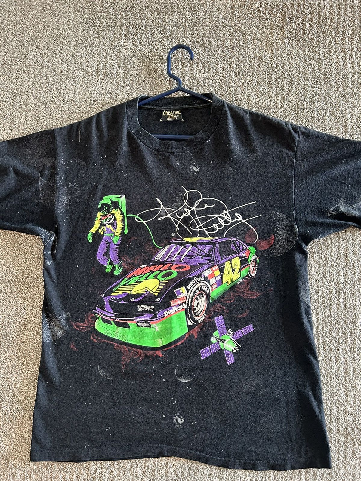 Vintage 90’s Mello Yello All Over Print Racing Tee