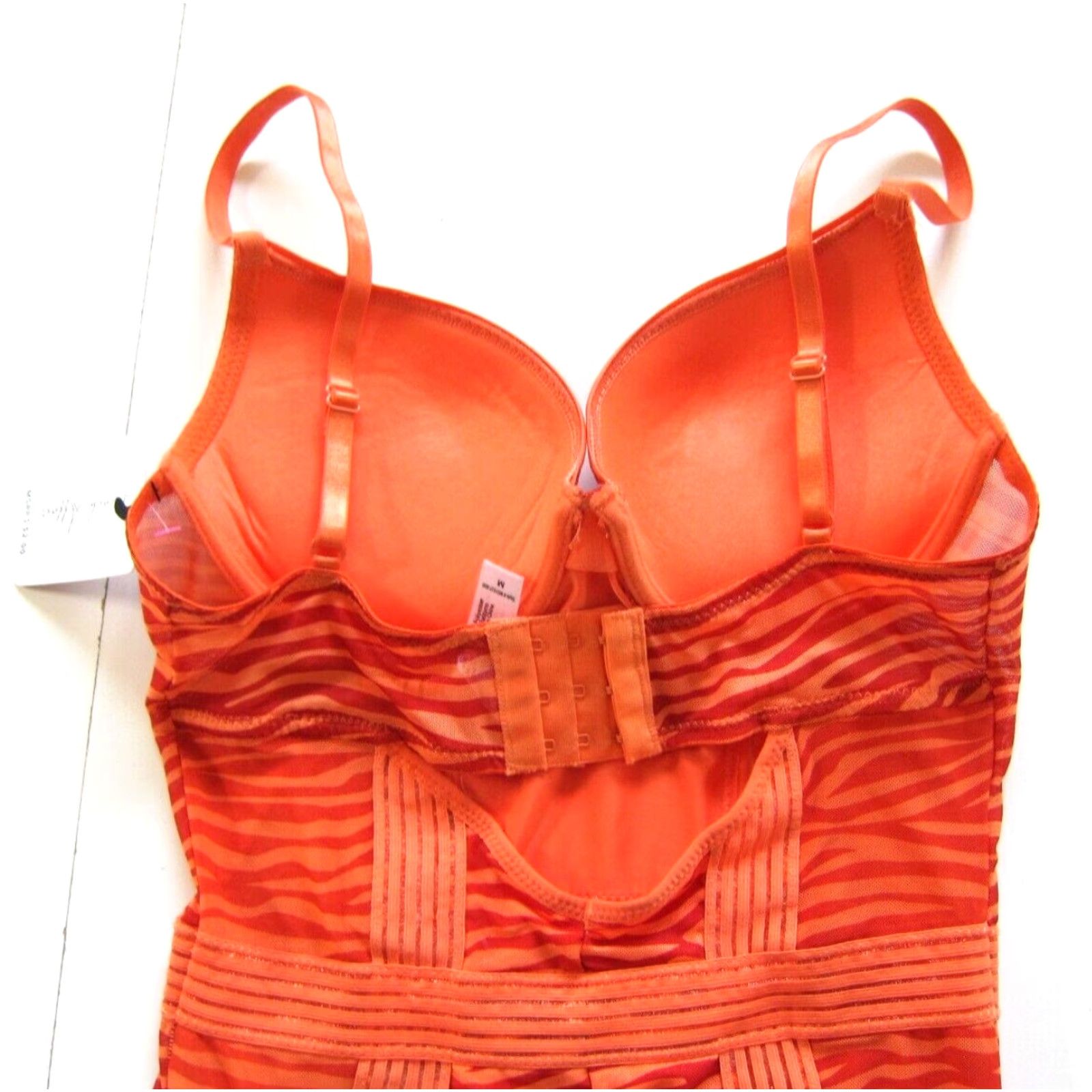 Vintage French Affair Tea Rose Stripe Bodysuit Lingerie One Piece M Womens Size M / US 6-8 / IT 42-44 - 4 Thumbnail