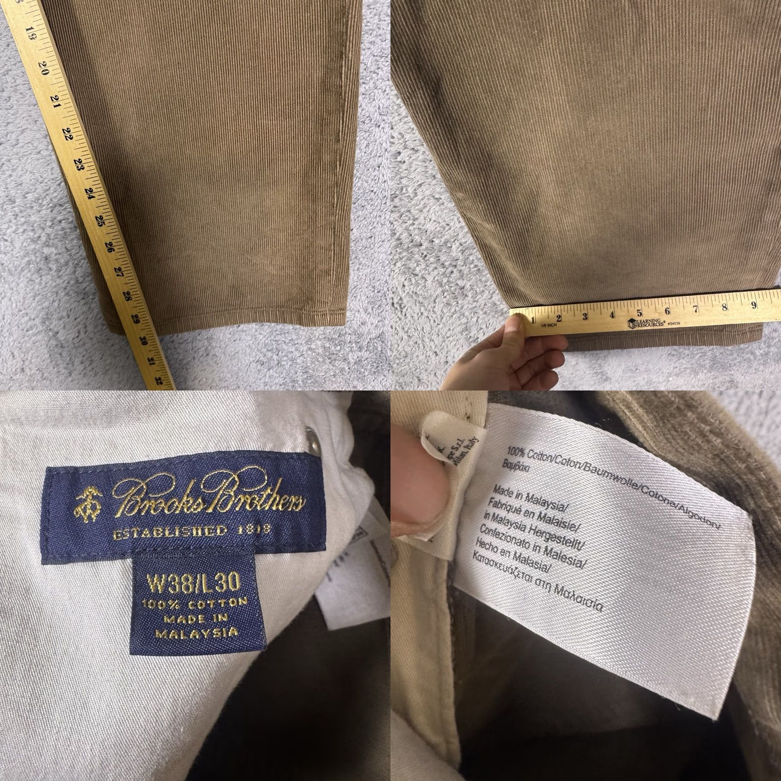 Brooks Brothers Brooks Brothers Corduroy Pants Mens 38x30 1818 Pinwale Trouser Chino Vintage Size US 38 / EU 54 - 8 Thumbnail