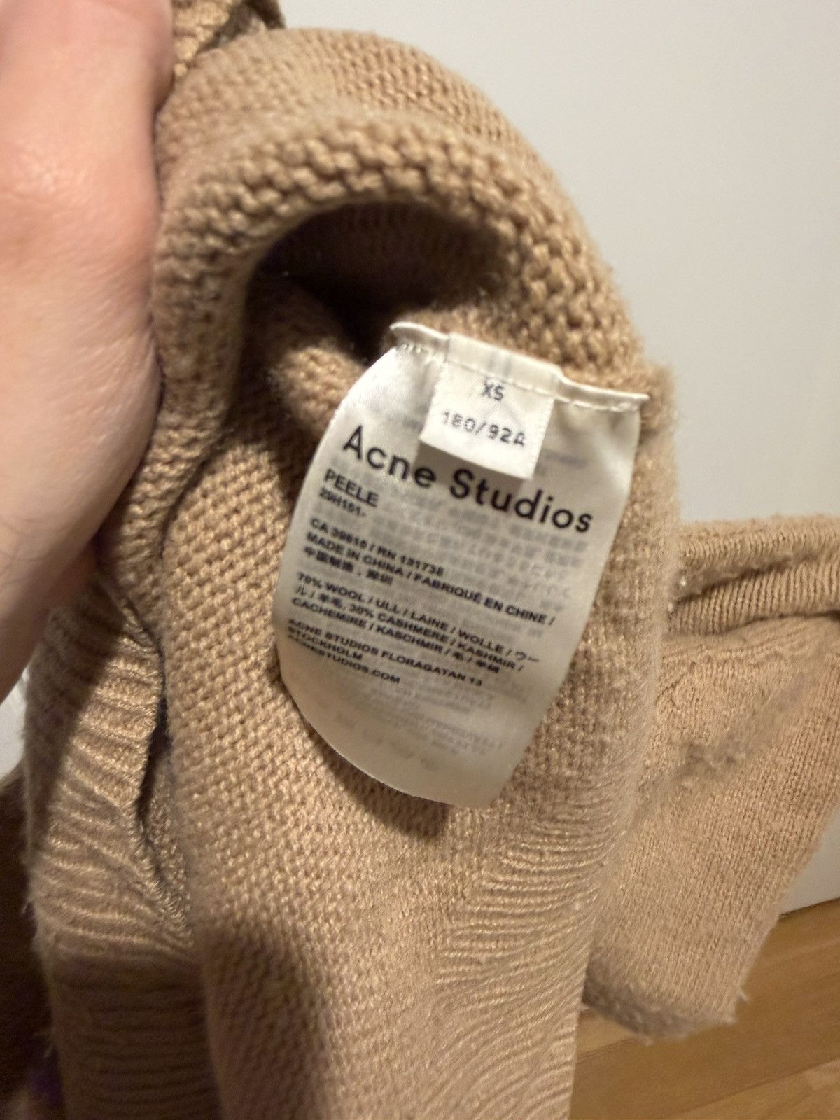Acne Studios Acne Studios Distressed Camel Wool Blend Sweater – Size XS Size US XS / EU 42 / 0 - 3 Thumbnail