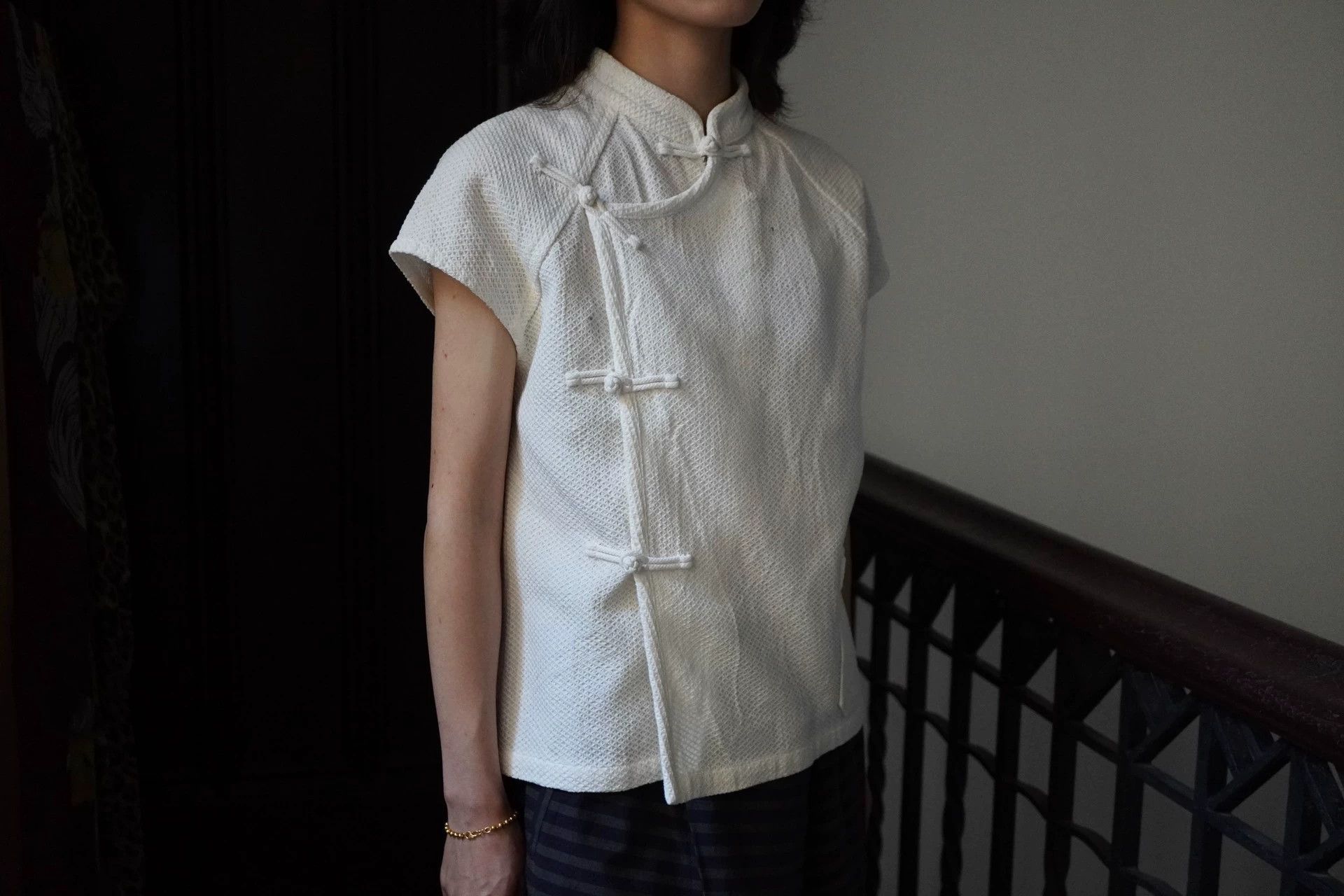 Issey Miyake Issey Miyake 1990s Plantation Chinese Top M Size M / US 6-8 / IT 42-44 - 1 Thumbnail