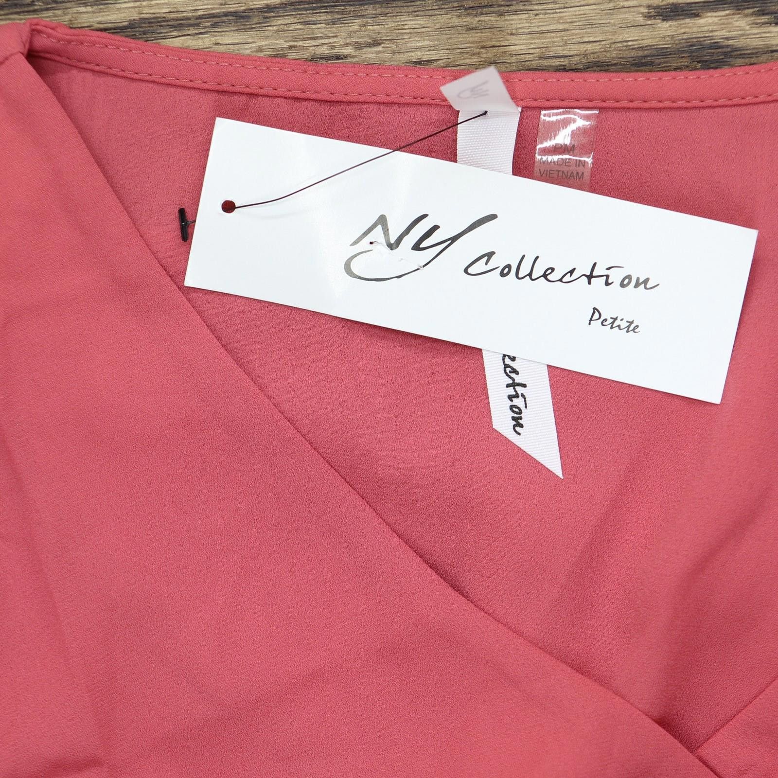 Other Nwt Ny Collection 3/4 Chiffon Sleeves Holly Berry Pink Pm Size M / US 6-8 / IT 42-44 - 3 Thumbnail
