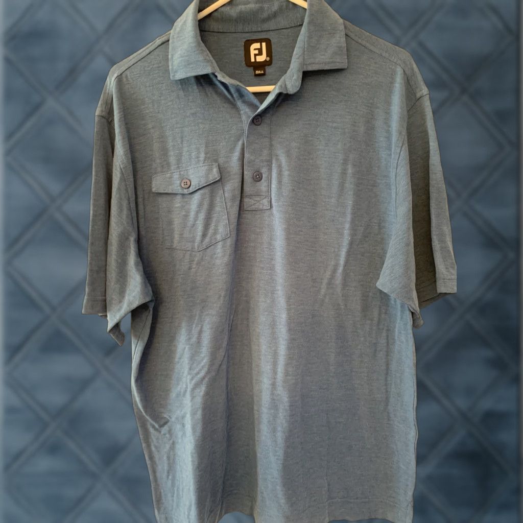 Footjoy FootJoy Men's Golf Polo Shirt Short Sleeve Blue Athletic Fit Sports 2000s Size US M / EU 48-50 / 2 - 1 Thumbnail