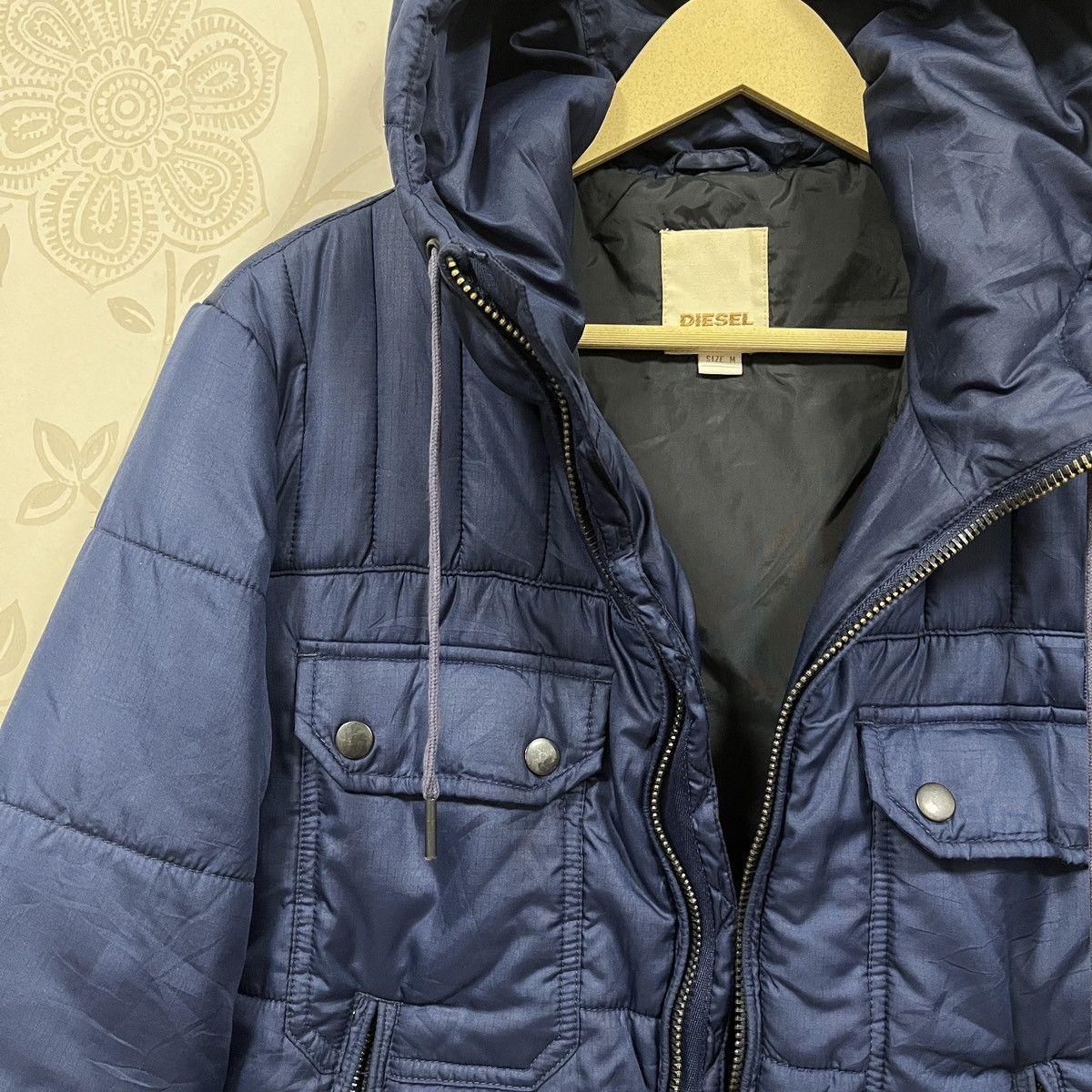 Diesel Diesel Black Puffer Hooded Jacket Size US M / EU 48-50 / 2 - 5 Thumbnail