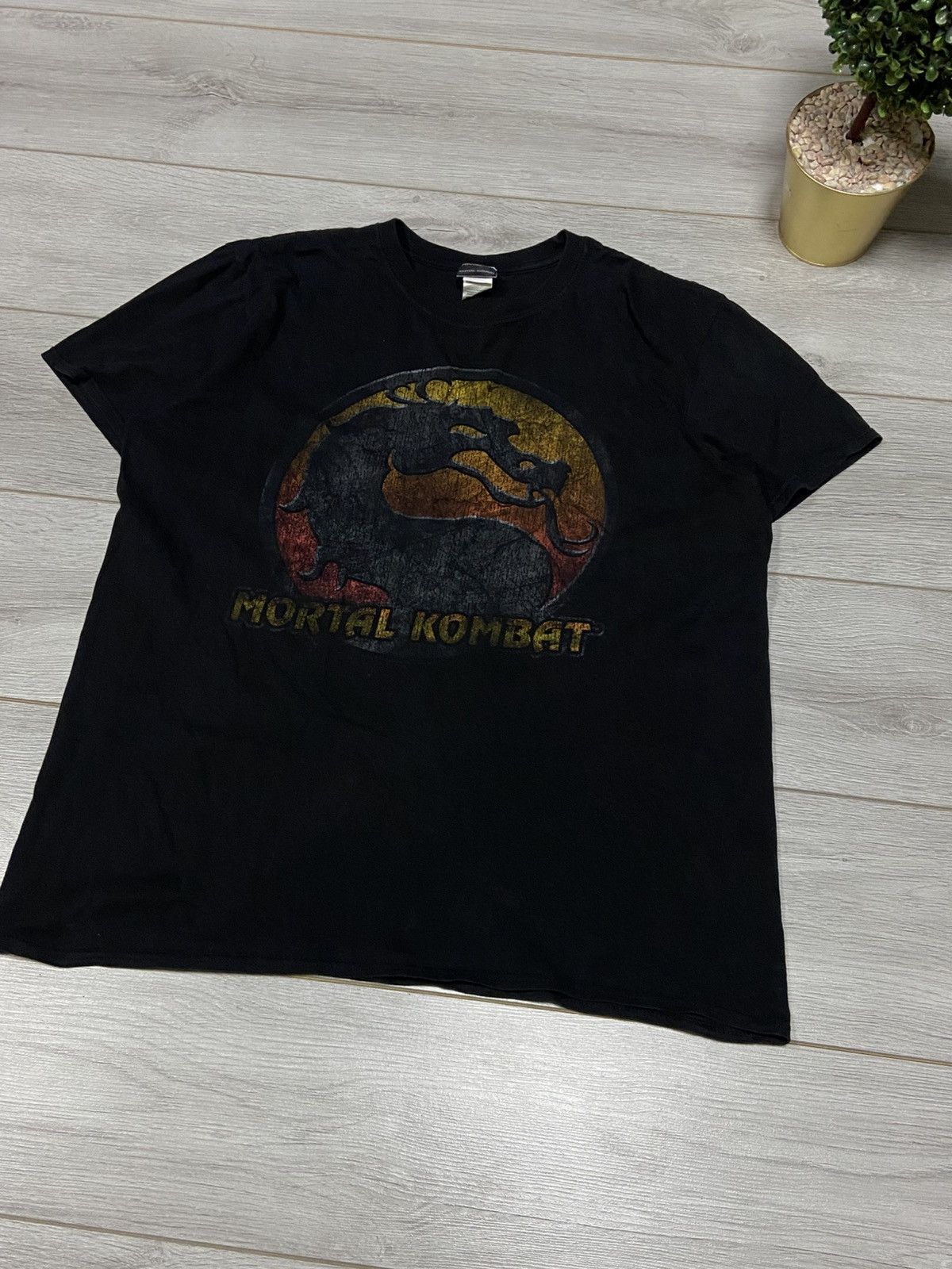 Warner Bros Mortal Combat vintage big dragon logo promo t-shirt Size US XL / EU 56 / 4 - 5 Thumbnail