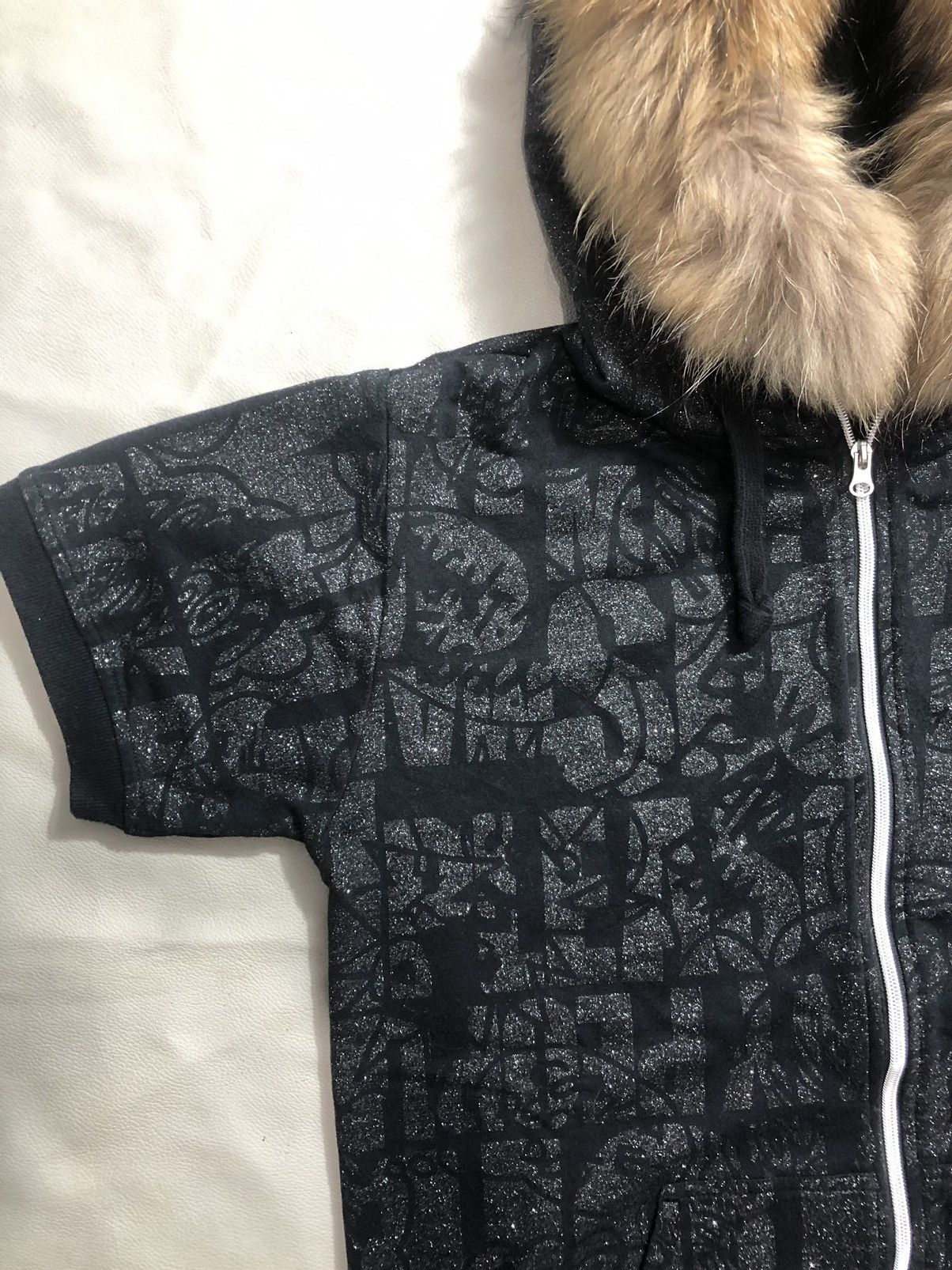If Six Was Nine × Japanese Brand × Le Grande Bleu (L.G.B.) Japanese Gothic Poem Fur Hoodie Zip Ifsixwasnine Style Size US L / EU 52-54 / 3 - 5 Thumbnail