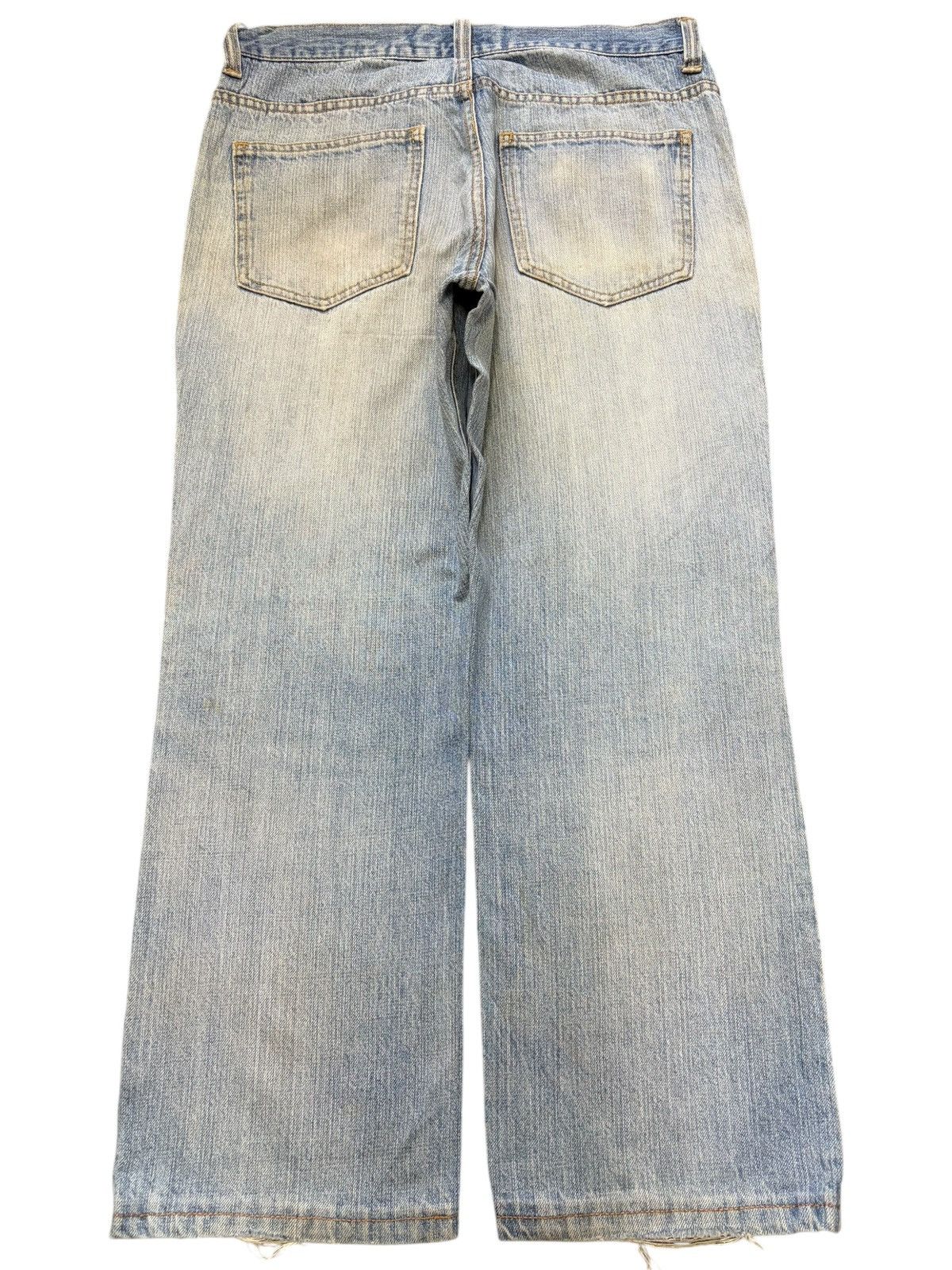 Vintage Japanese Brand Sashiko Style Distress Loose Jeans