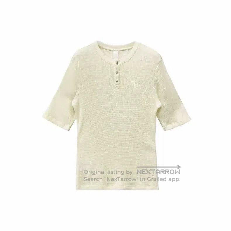 Chrome Hearts CHROME HEARTS Size L White Henry collar waffle short sleeve Size US L / EU 52-54 / 3 - 1 Thumbnail