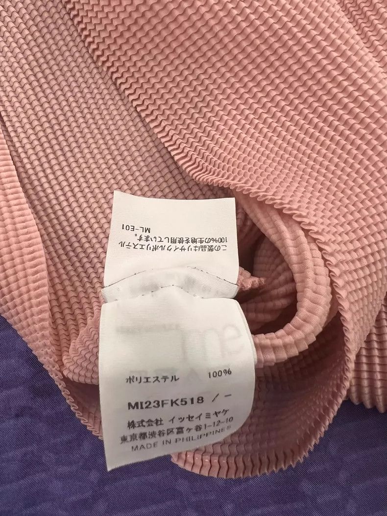 Issey Miyake issey miyake size:one size Pink short-sleeved shirt 2506-N Size XXS / US 00 / IT 34 - 3 Thumbnail