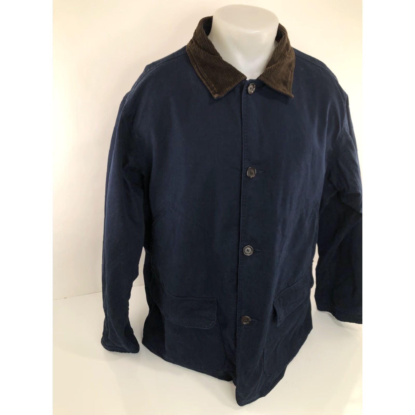 Polo Ralph Lauren VINTAGE Polo / Ralph Lauren Jacket Ranch Field Barn Chore Mens XL Blue Canvas Cotton Size US XL / EU 56 / 4 - 2 Thumbnail