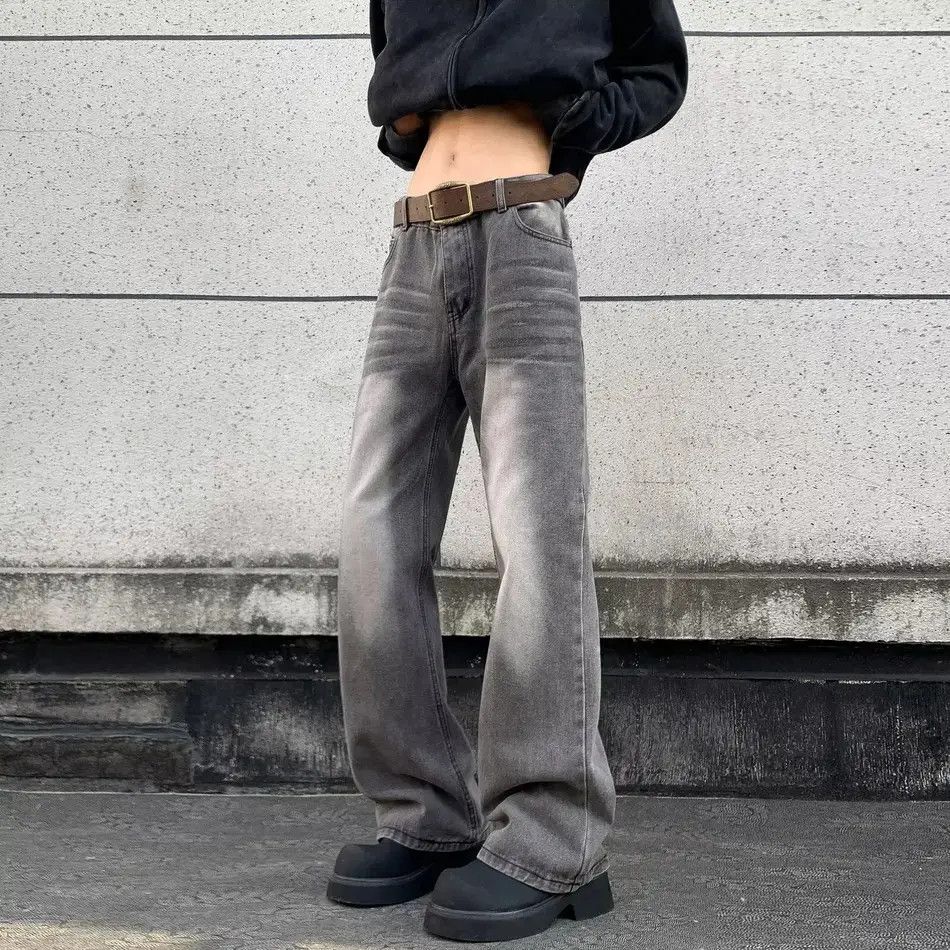 Japanese Brand Retro loose straight leg wide leg jeans Size US 32 / EU 48 - 3 Thumbnail