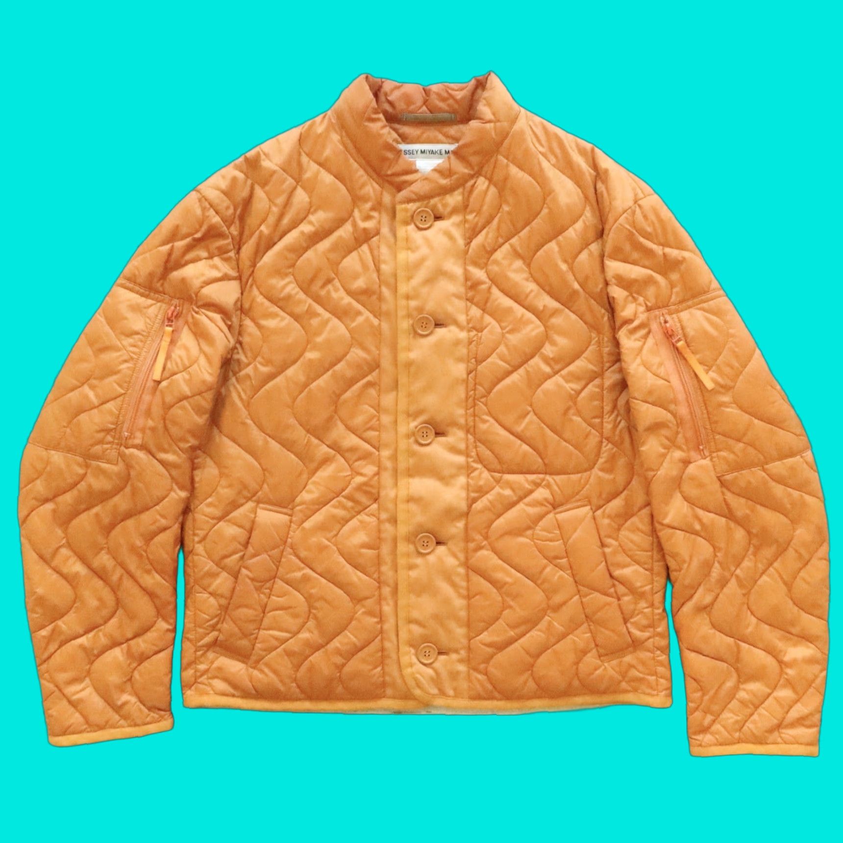 Issey Miyake VINTAGE Issey Miyake Men Liner Jacket Orange 3 Size US S / EU 44-46 / 1 - 1 Thumbnail