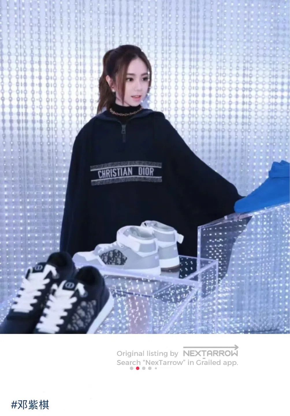 Dior Dior Black Half-Zip Slogan Logo Teddy Fleece Jacket| Size M / US 6-8 / IT 42-44 - 9 Thumbnail