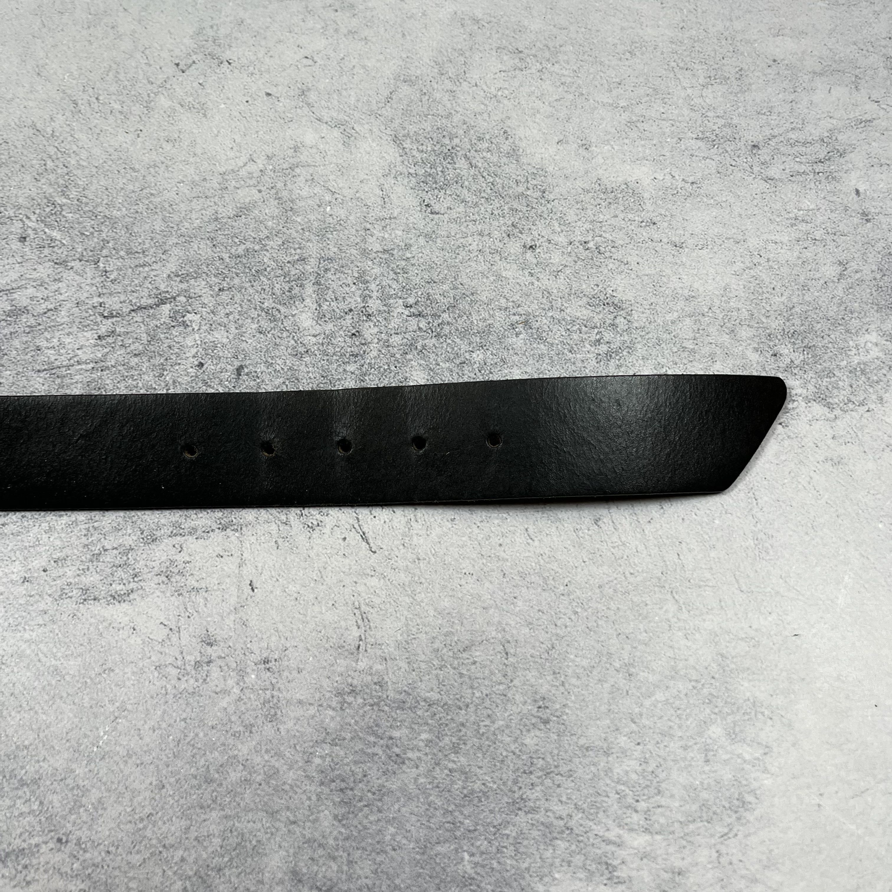Diesel Vintage Diesel Big Logo Y2K Black Leather Belt 2000’s Size ONE SIZE - 7 Thumbnail