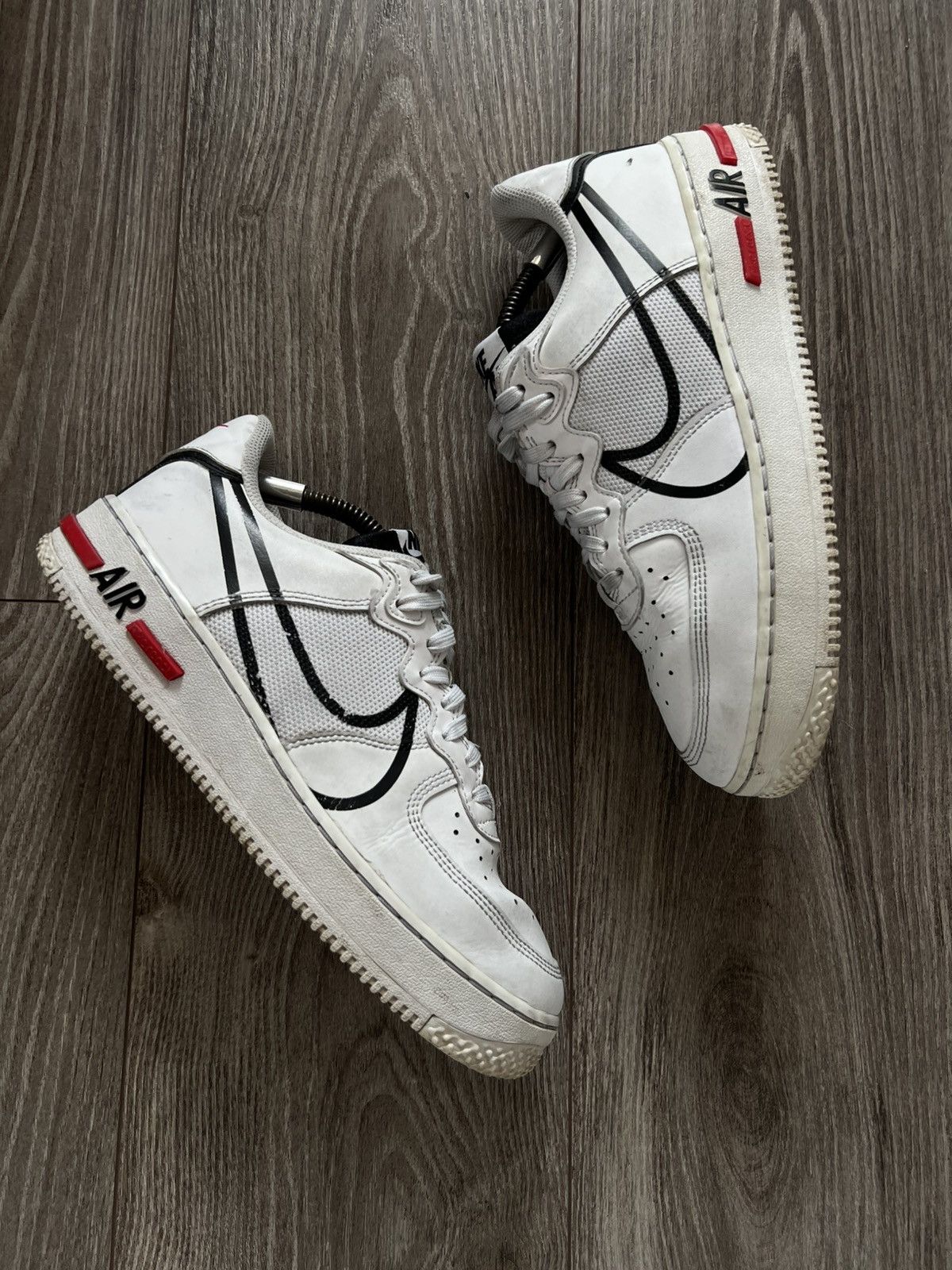 Nike ‼️Nike Air Force 1 Over Swoosh X React System Opium Sneakers Size US 8.5 / EU 41-42 - 3 Thumbnail