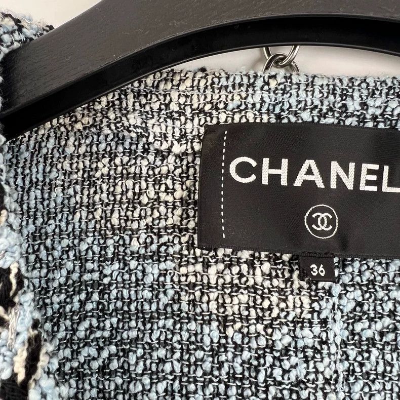 Chanel Chanel Blue tweed woven vest jacket Size XS / US 0-2 / IT 36-38 - 6 Thumbnail