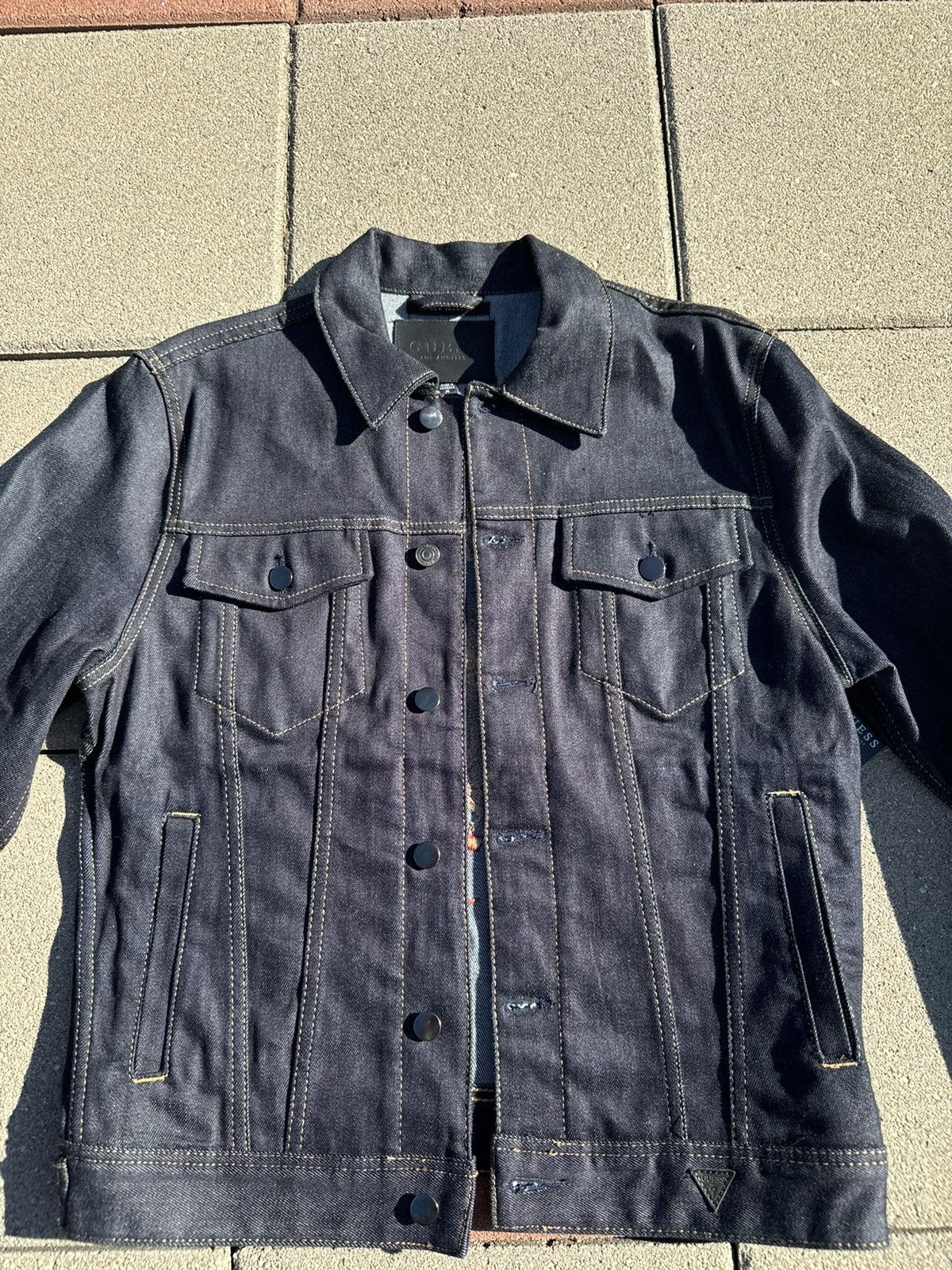 Guess Raw Selvedge Denim Jacket Guess Men’s Rex Embroidered Size US M / EU 48-50 / 2 - 3 Thumbnail