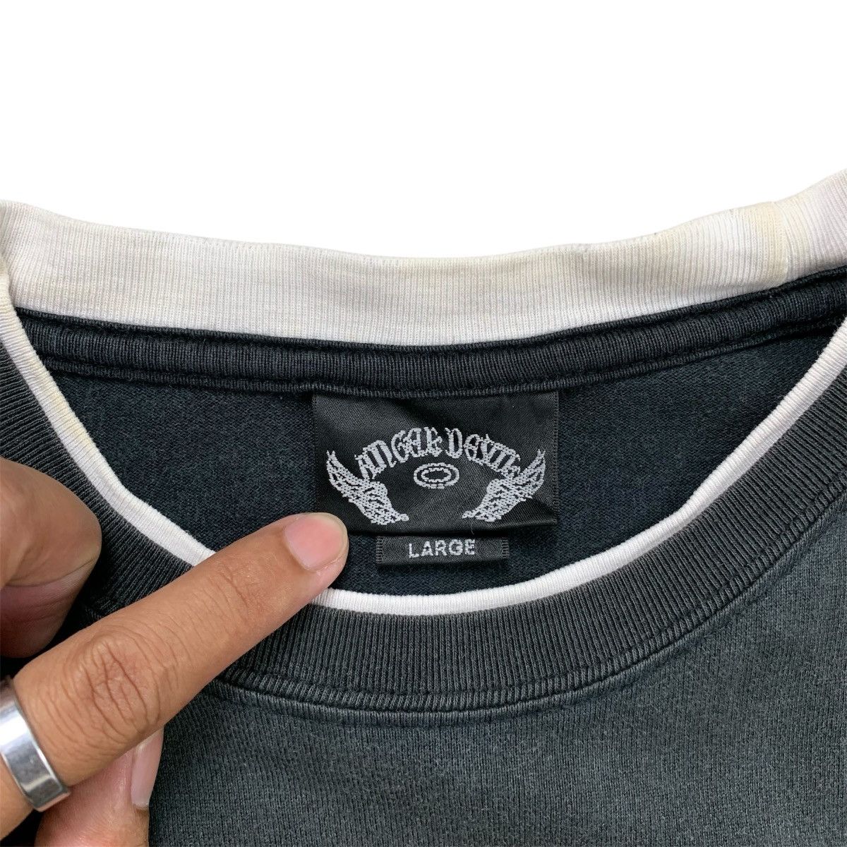 If Six Was Nine × Japanese Brand × Le Grande Bleu (L.G.B.) Angel Devil Poem Double Layerd GOA LGB Style Size US L / EU 52-54 / 3 - 3 Thumbnail
