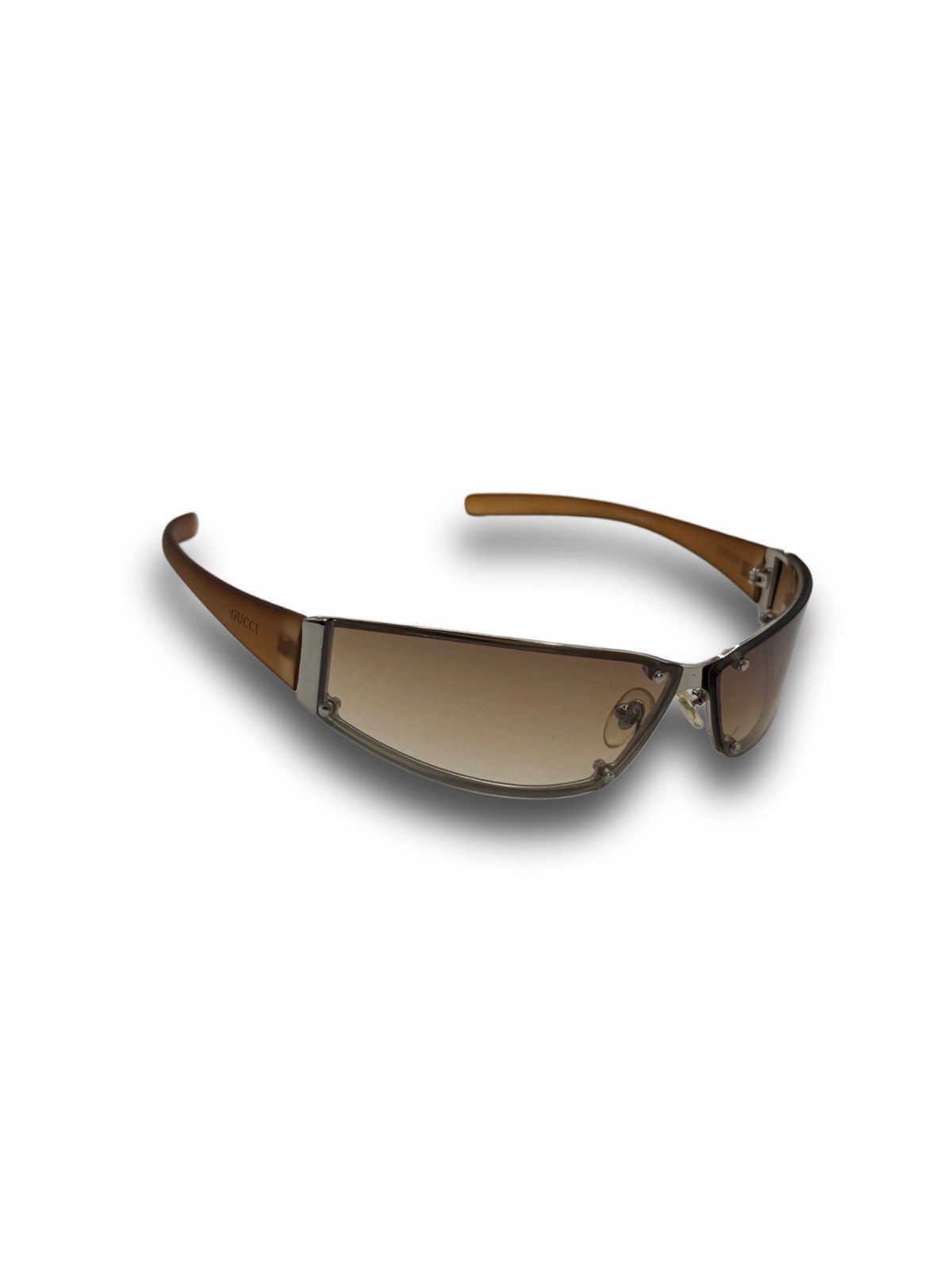 Gucci 00s Gucci GG Vintage Rimless Shield Sunglasses Tom Ford Y2K 