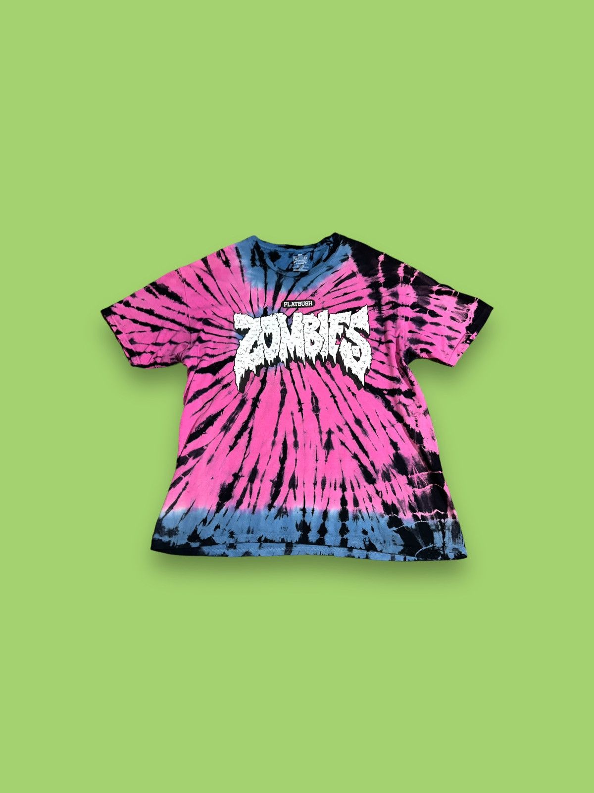 image of Flatbush Zombies Tie Dye T-Shirt in Pink, Men's (Size XL)